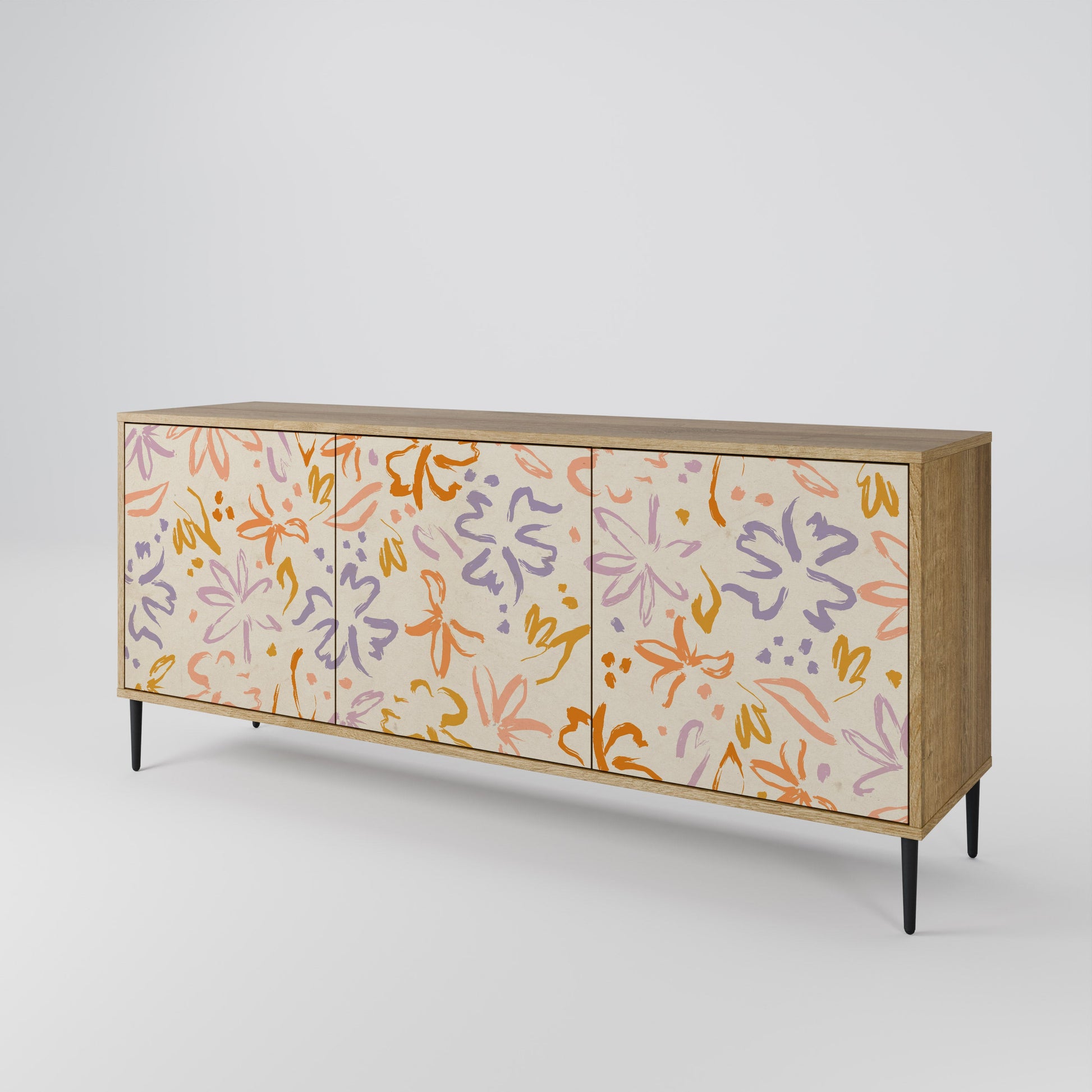 Buffet 3 portes SPRING WHIMSY effet chêne