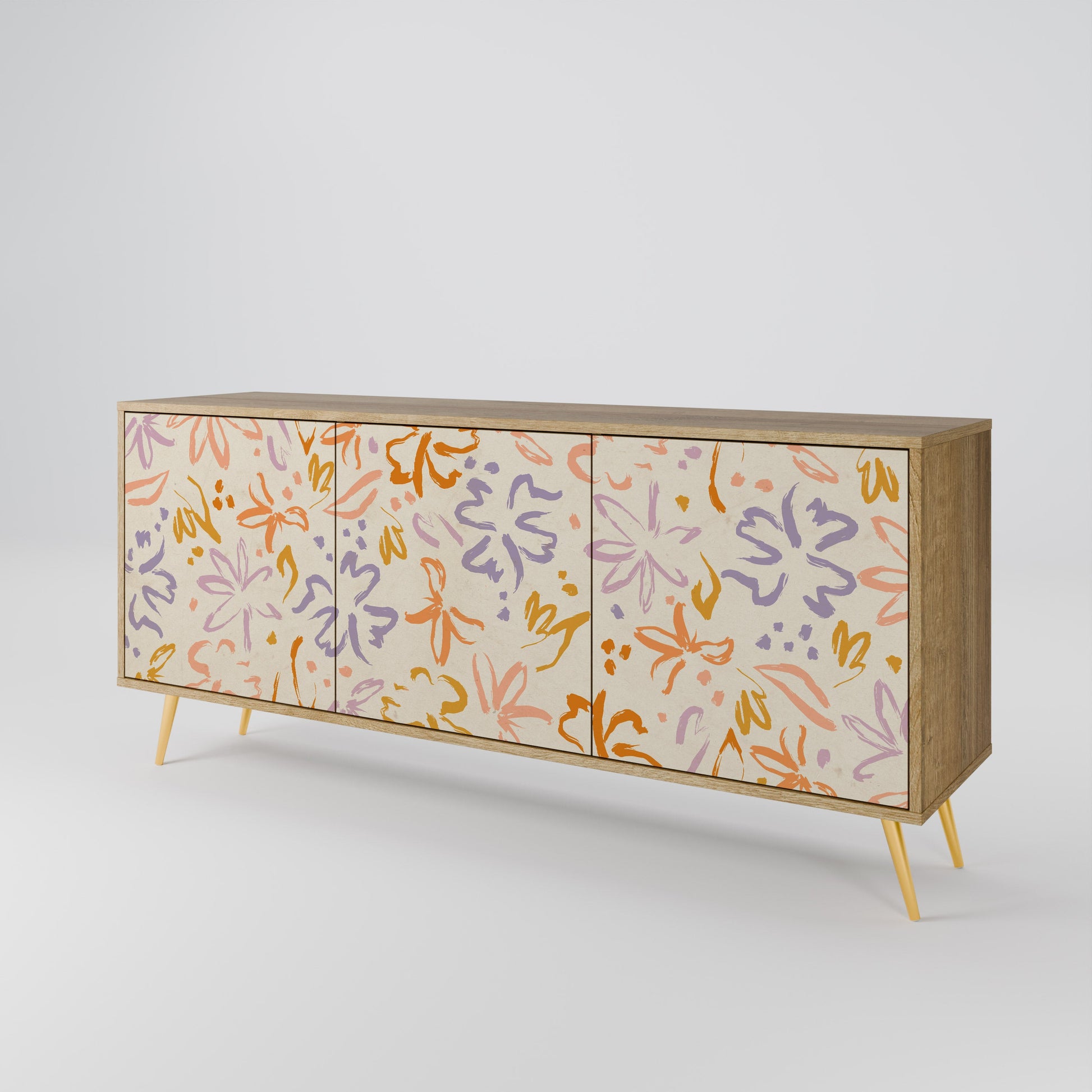 Buffet 3 portes SPRING WHIMSY effet chêne