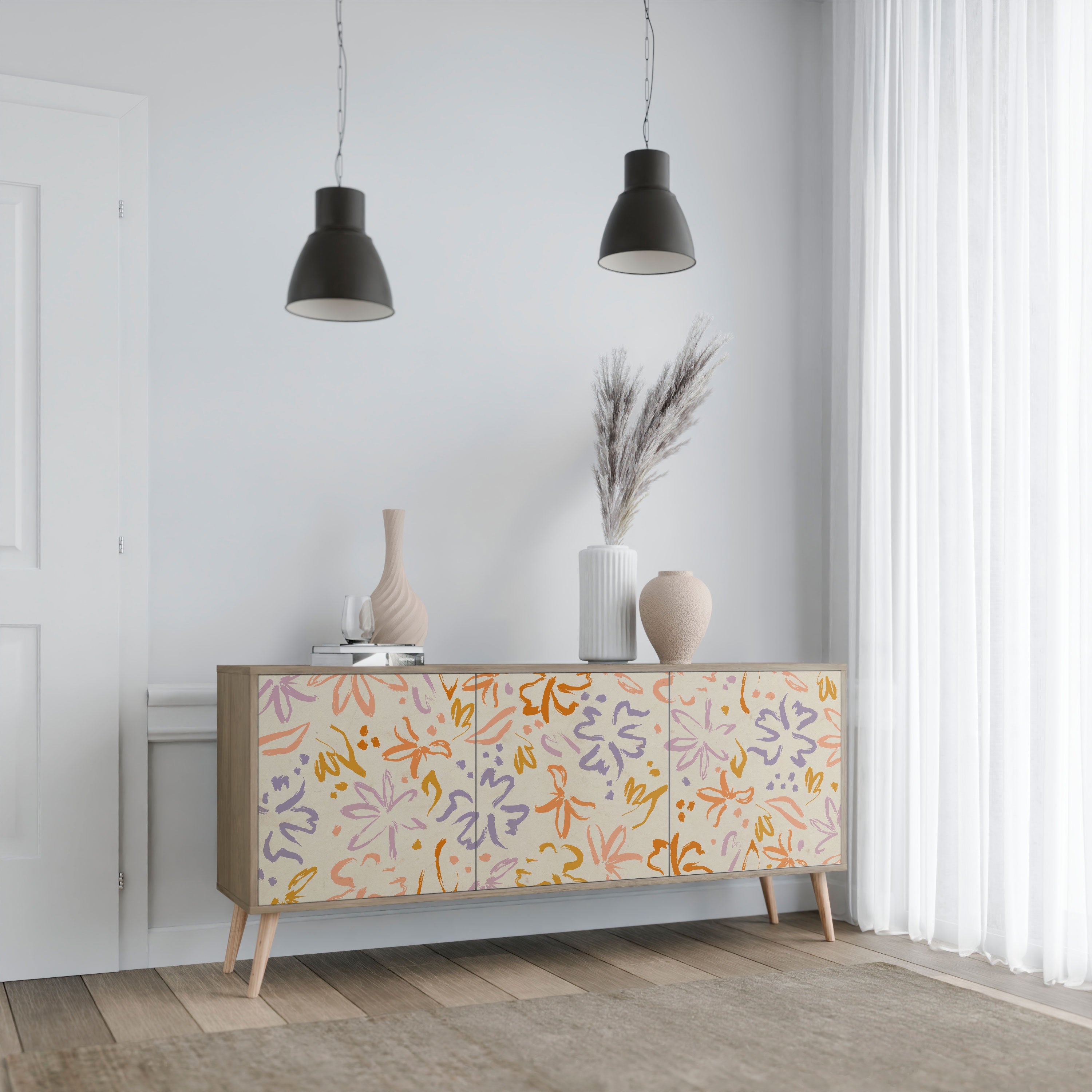 Buffet 3 portes SPRING WHIMSY effet chêne