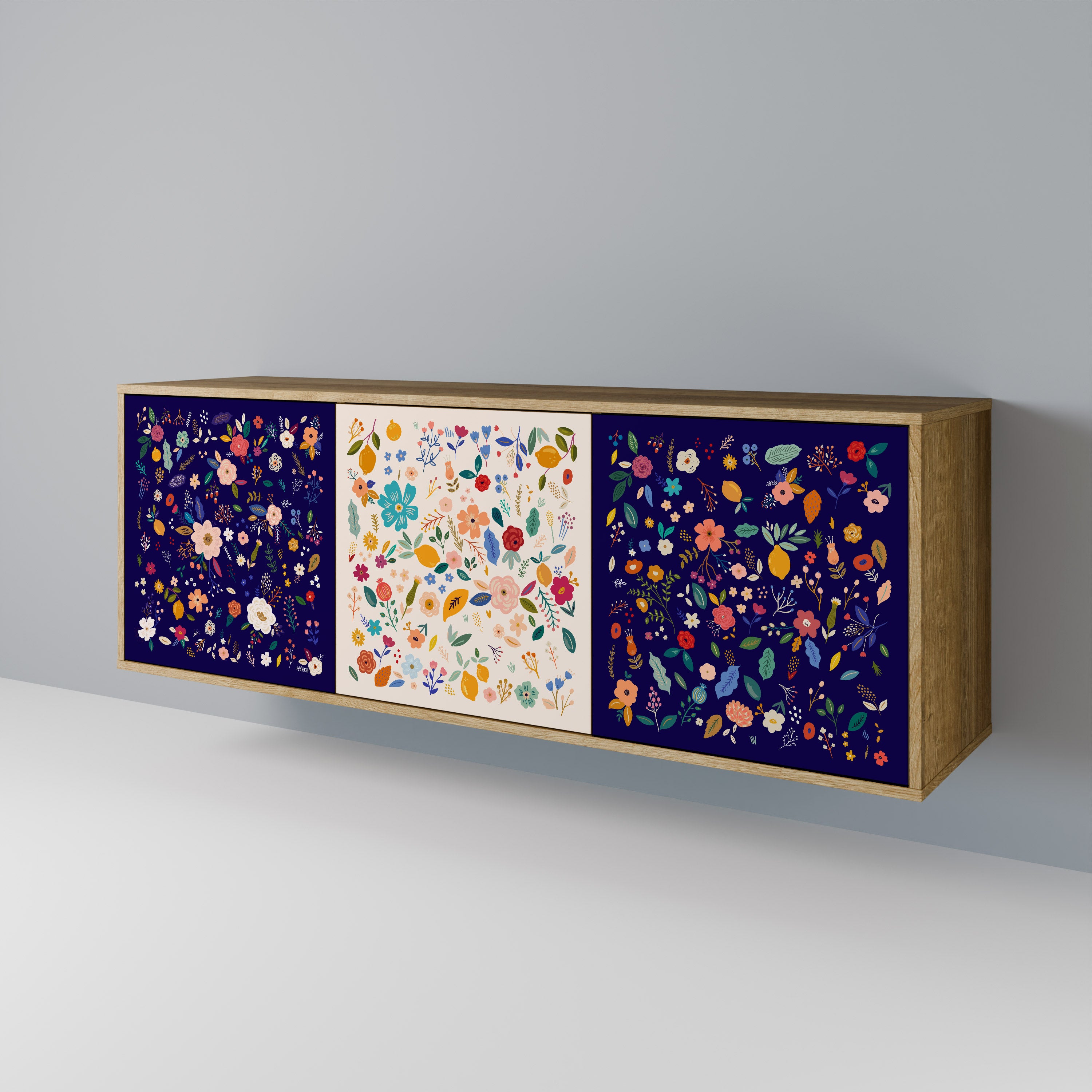 FLORAL COMBINATION 3-Door Sideboard