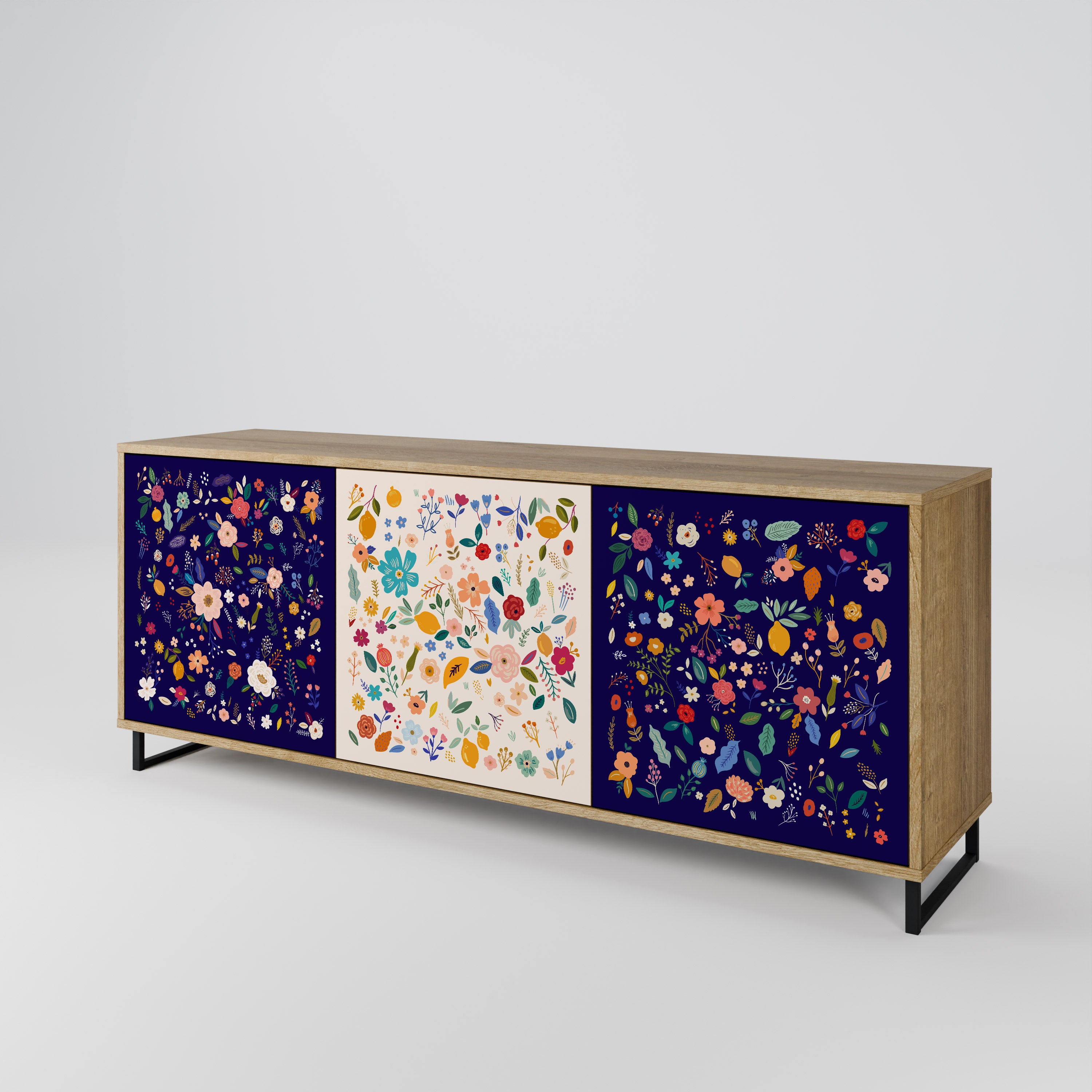 FLORAL COMBINATION 3-Door Sideboard