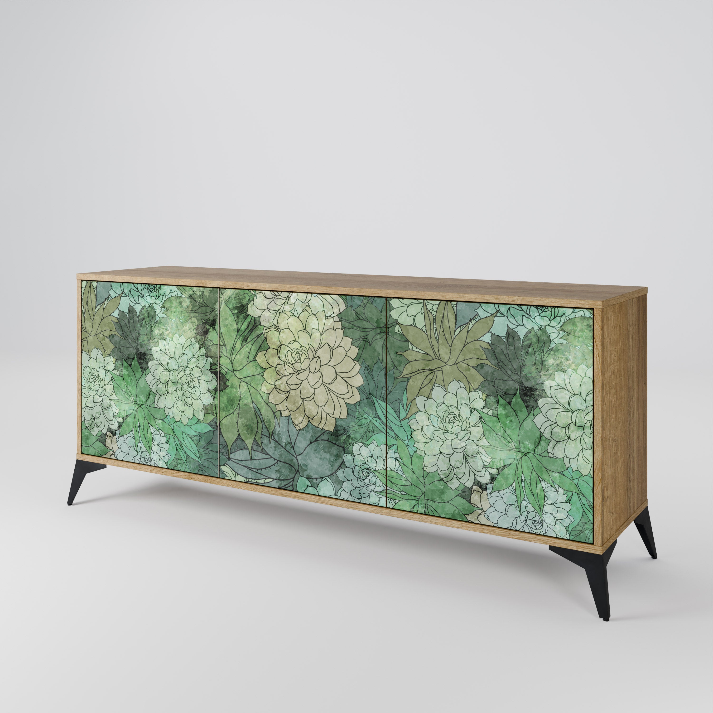 SUCCULENT CLUSTER 3-Door Sideboard