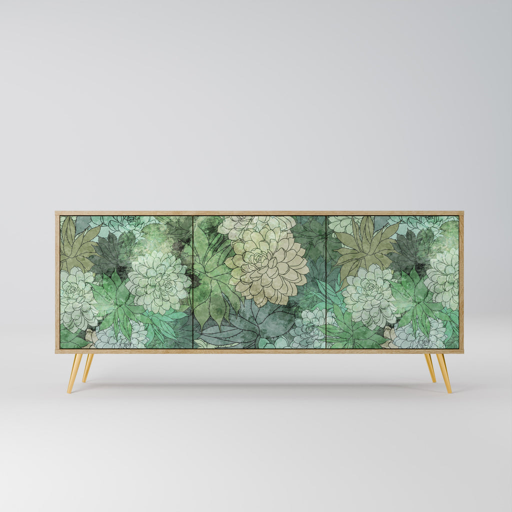 Buffet 3 portes SUCCULENT CLUSTER effet chêne