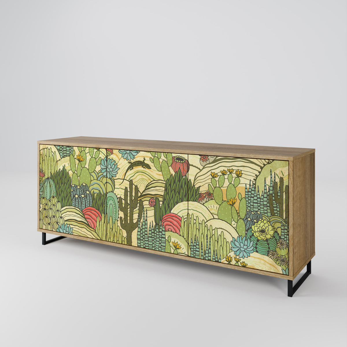 SUCCULENTS KALEIDOSCOPE 3-Door Sideboard