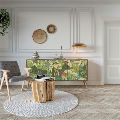 SUCCULENTS KALEIDOSCOPE 3-Door Sideboard