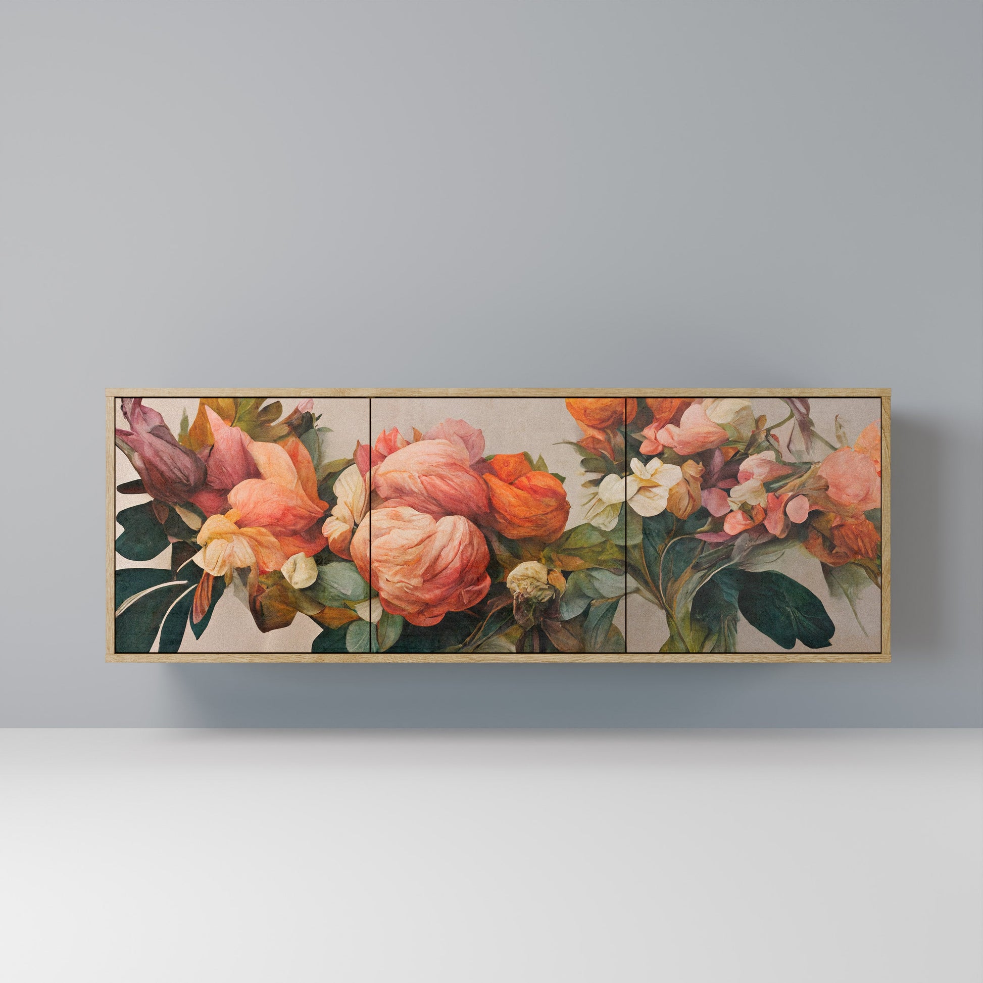 Buffet 3 portes effet chêne STYLISH BEAUTY