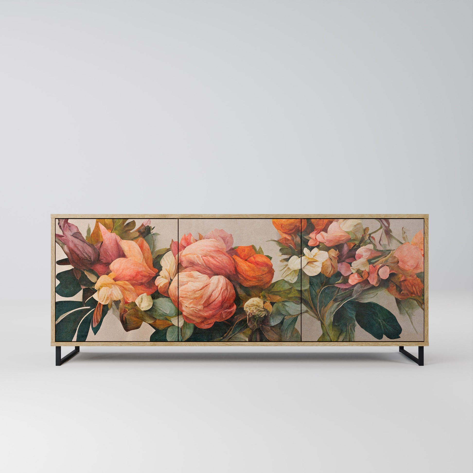 Buffet 3 portes effet chêne STYLISH BEAUTY
