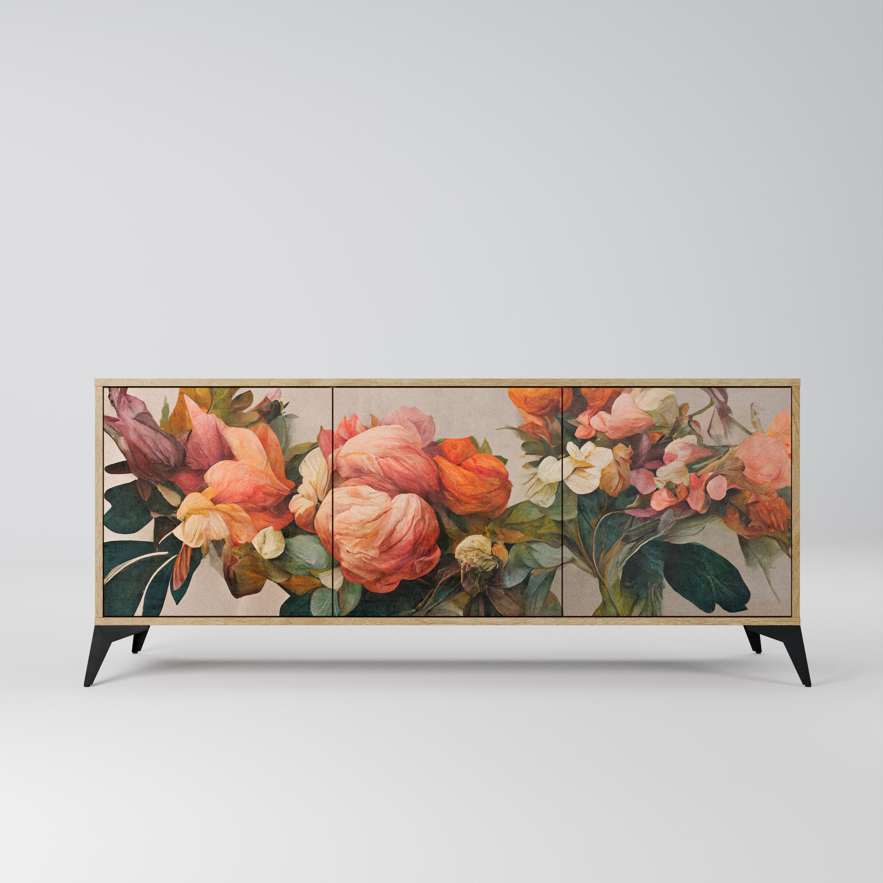 Buffet 3 portes effet chêne STYLISH BEAUTY