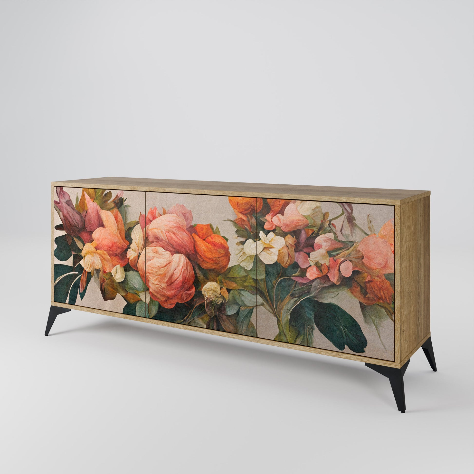 Buffet 3 portes effet chêne STYLISH BEAUTY