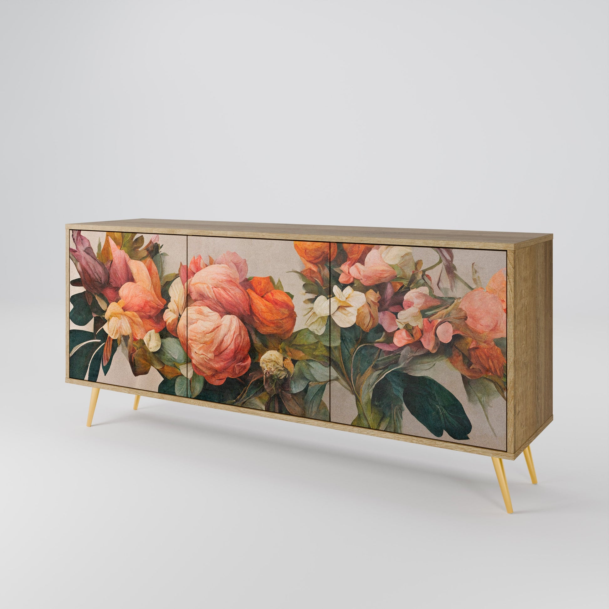 Buffet 3 portes effet chêne STYLISH BEAUTY
