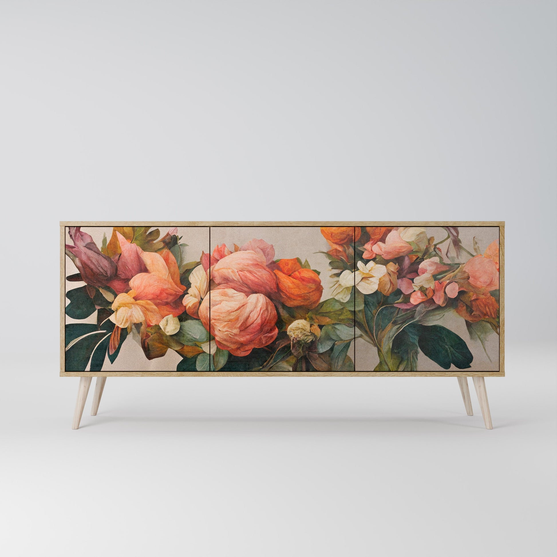 Buffet 3 portes effet chêne STYLISH BEAUTY