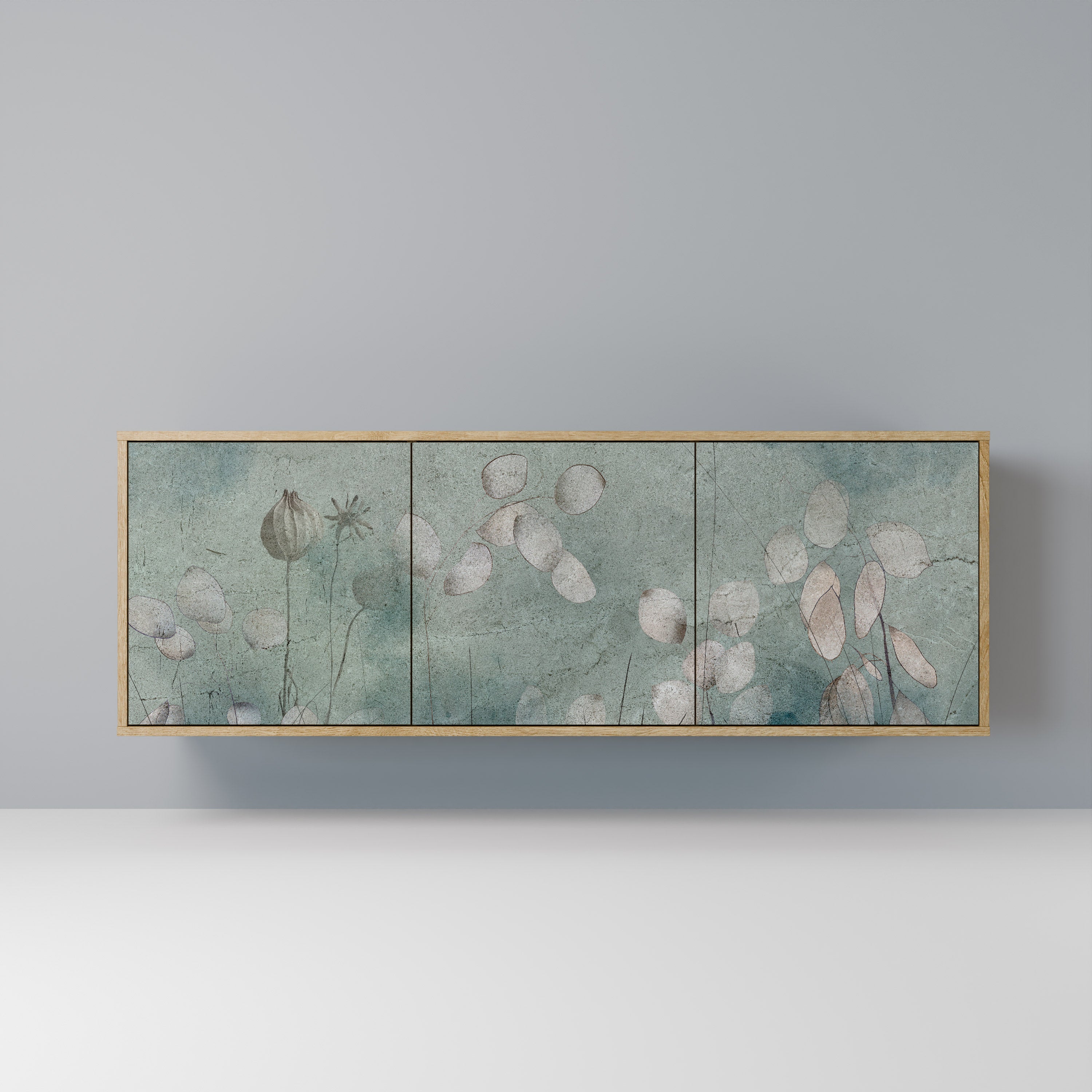 Buffet 3 portes NIGHT LADY effet chêne