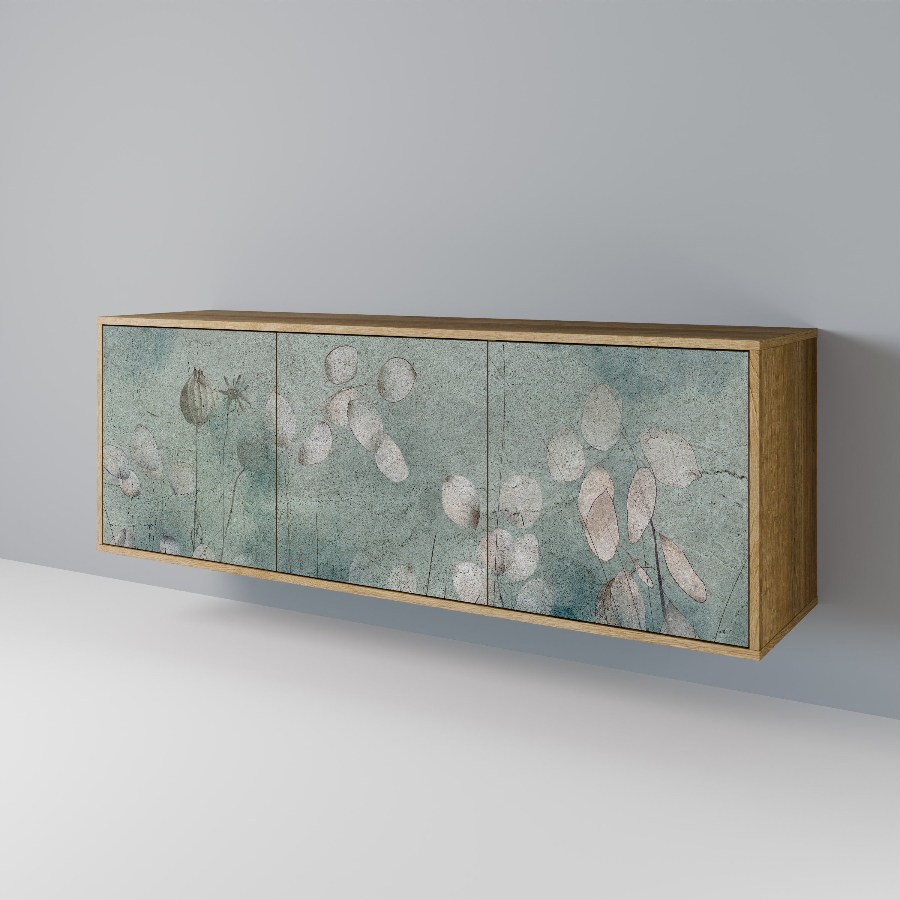 Buffet 3 portes NIGHT LADY effet chêne