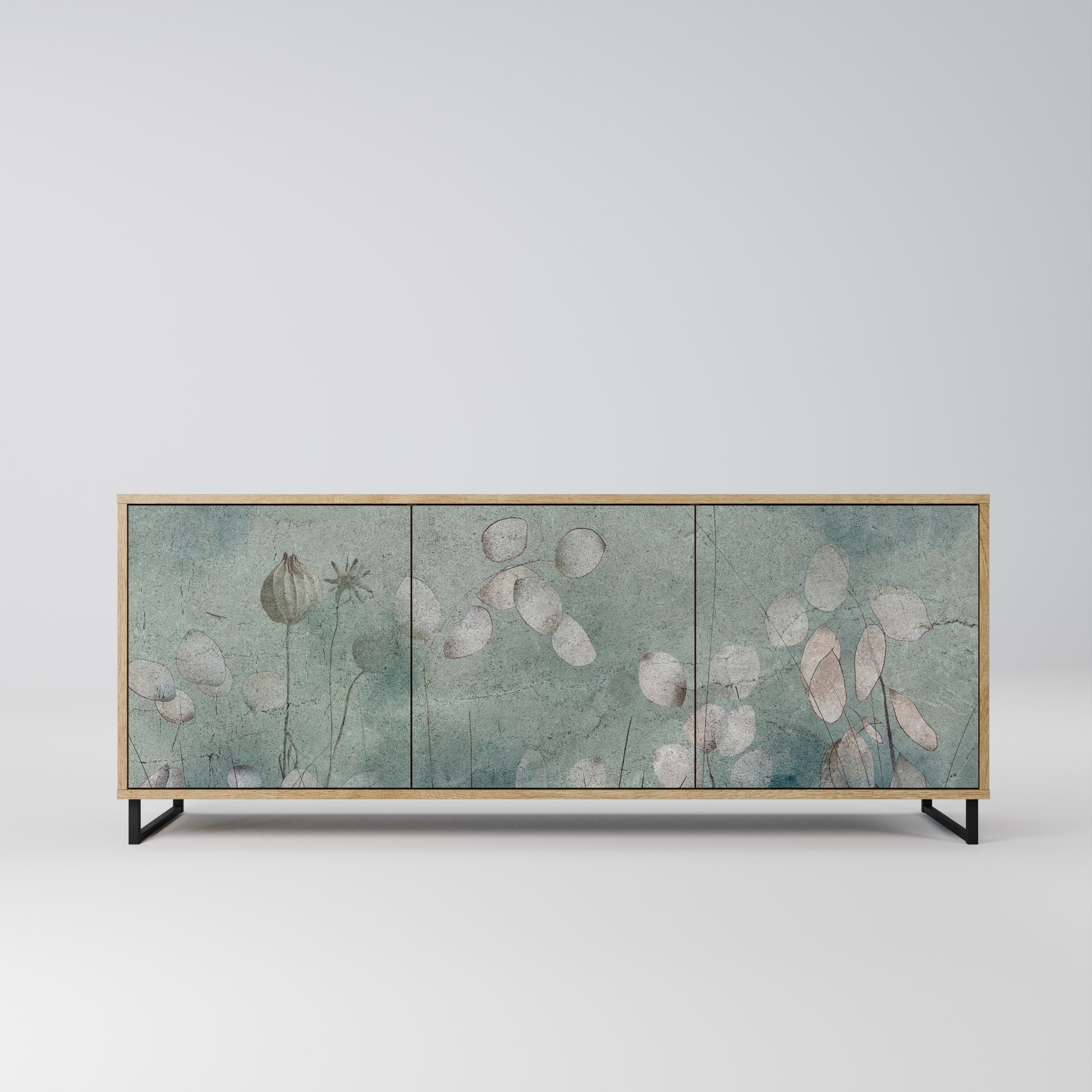 Buffet 3 portes NIGHT LADY effet chêne