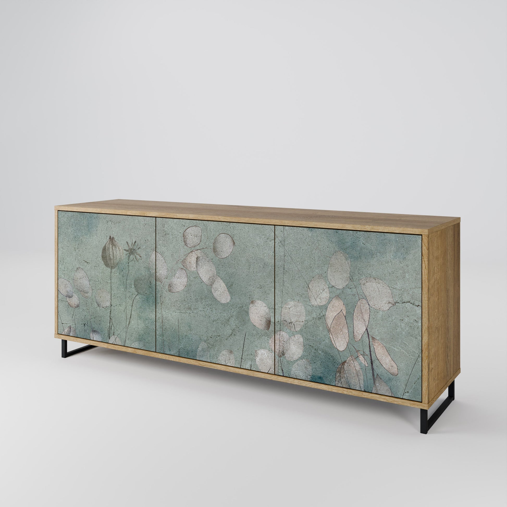 Buffet 3 portes NIGHT LADY effet chêne