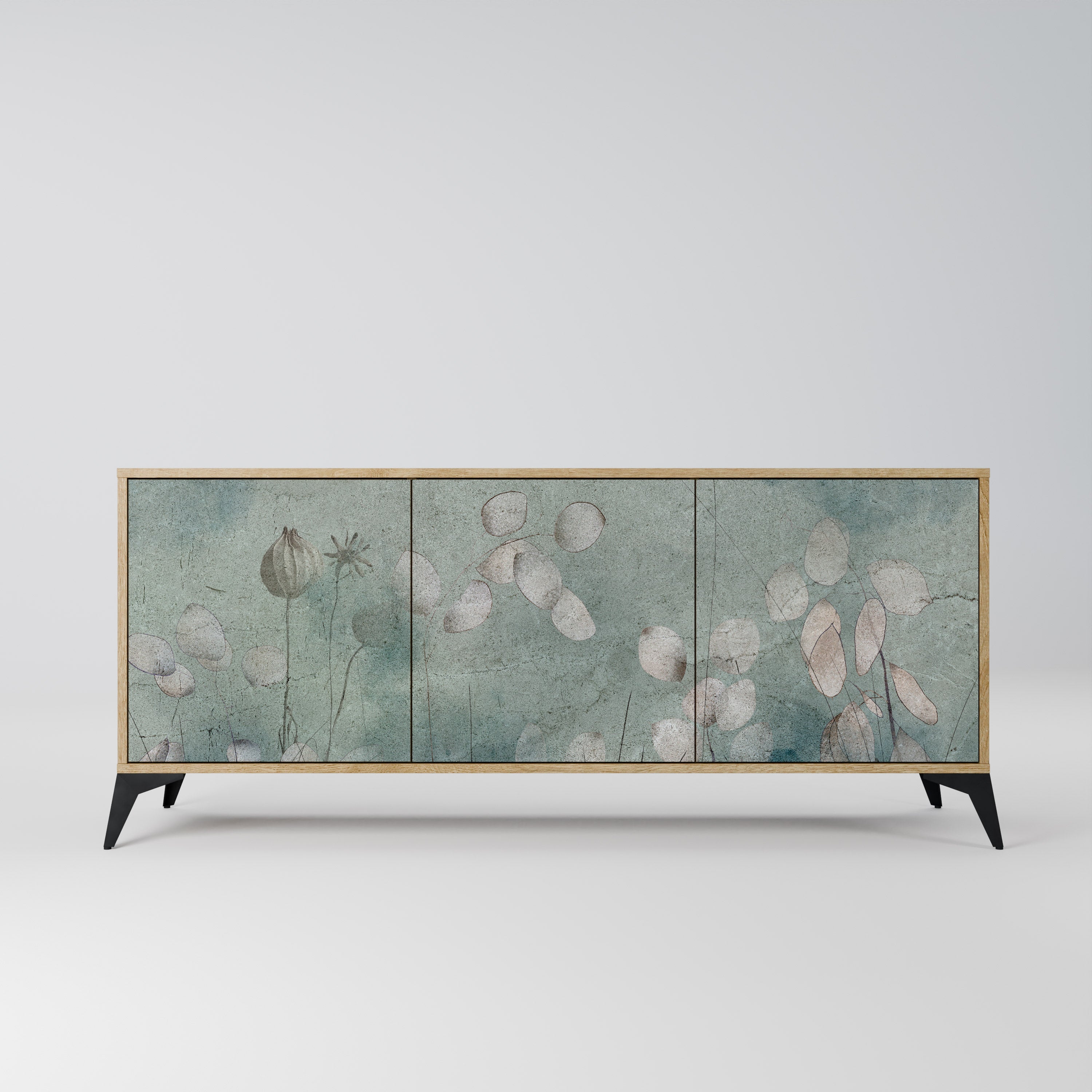 Buffet 3 portes NIGHT LADY effet chêne