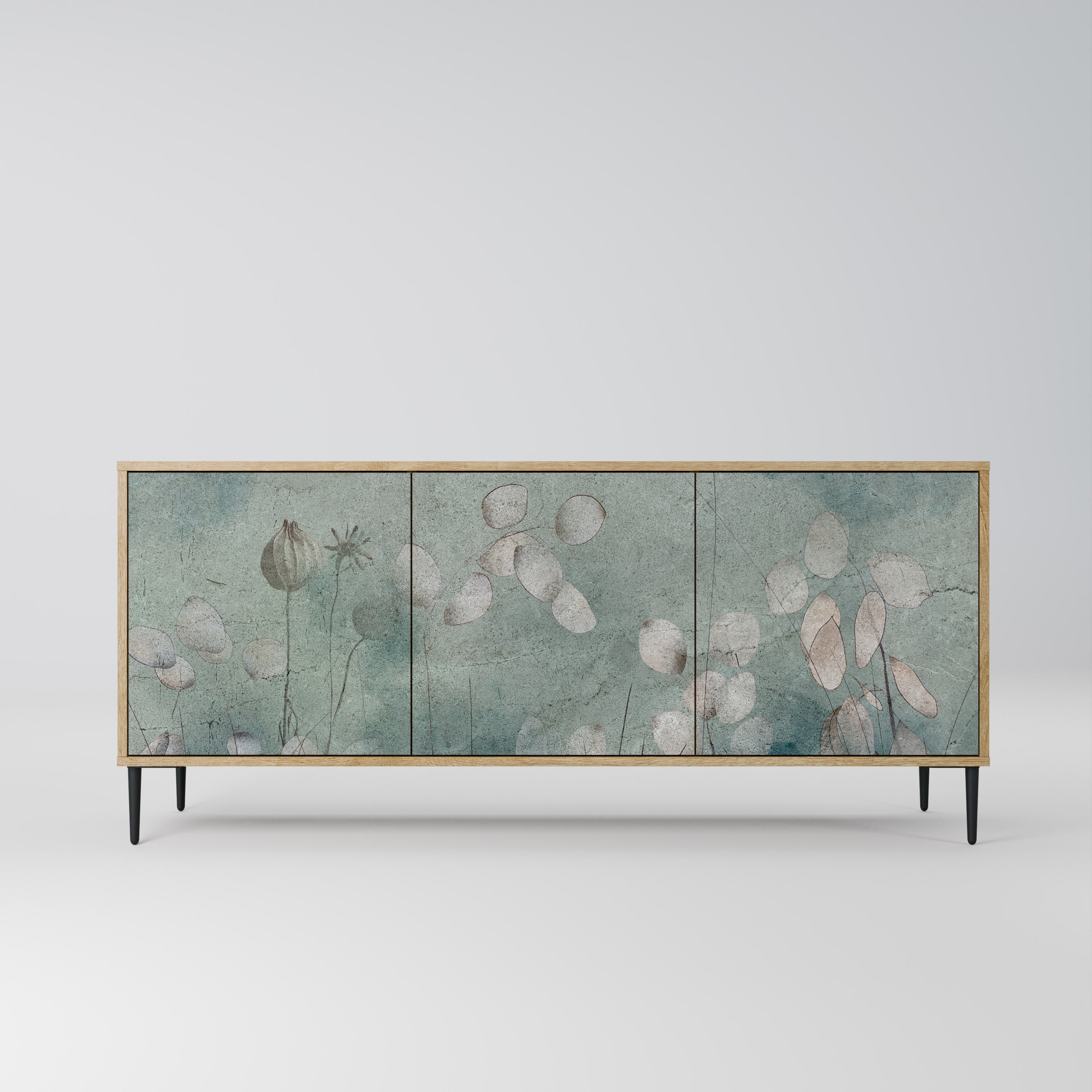 Buffet 3 portes NIGHT LADY effet chêne