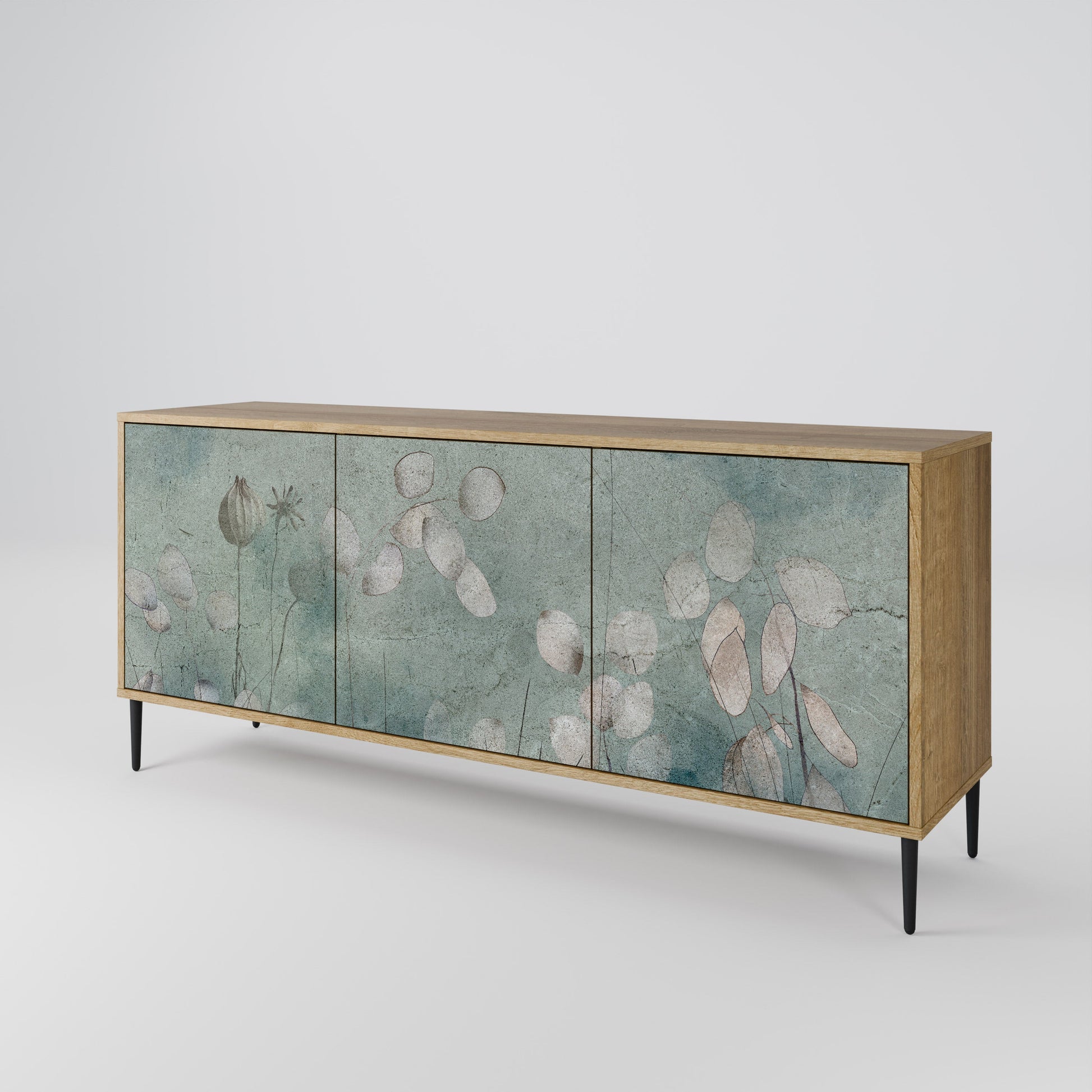 Buffet 3 portes NIGHT LADY effet chêne