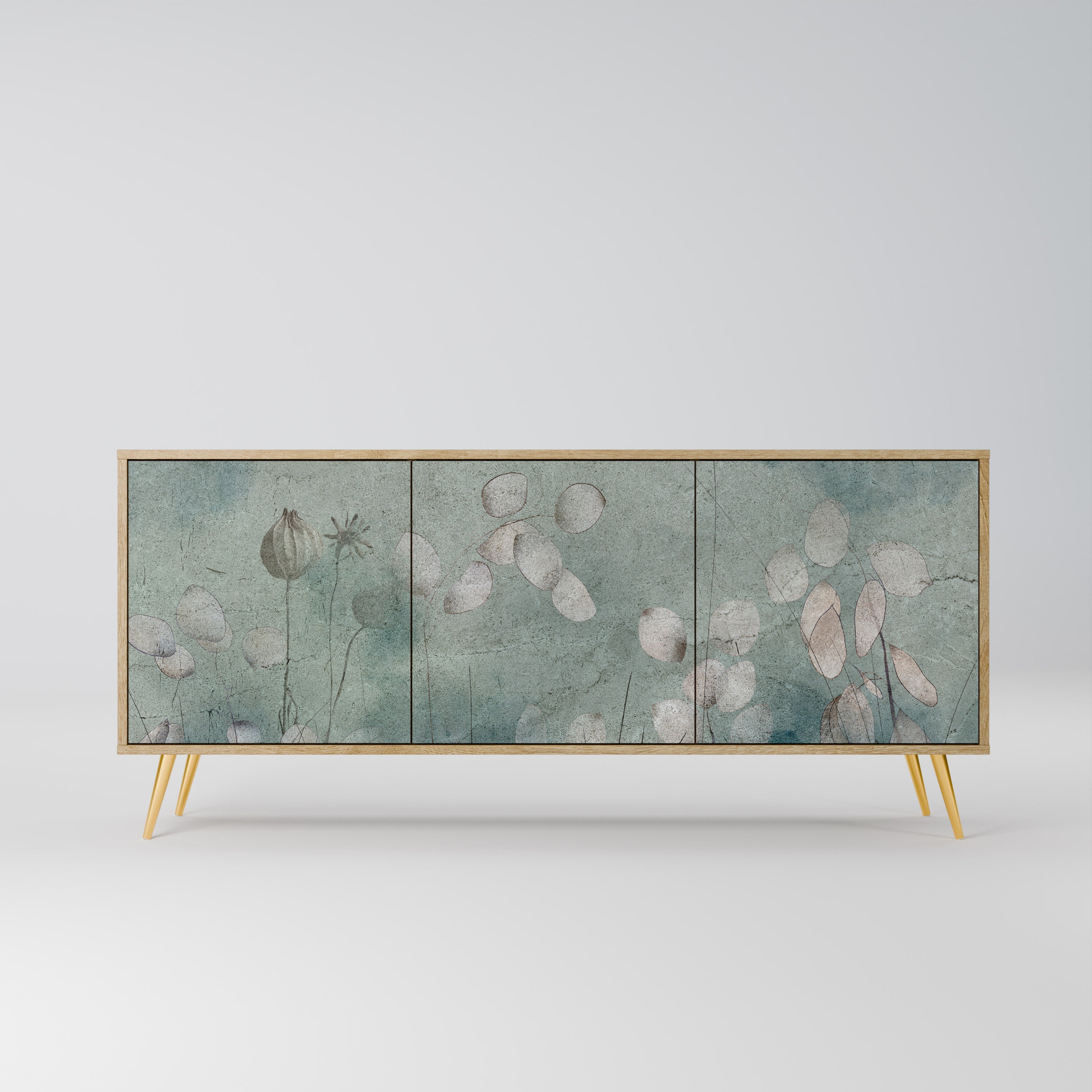 Buffet 3 portes NIGHT LADY effet chêne