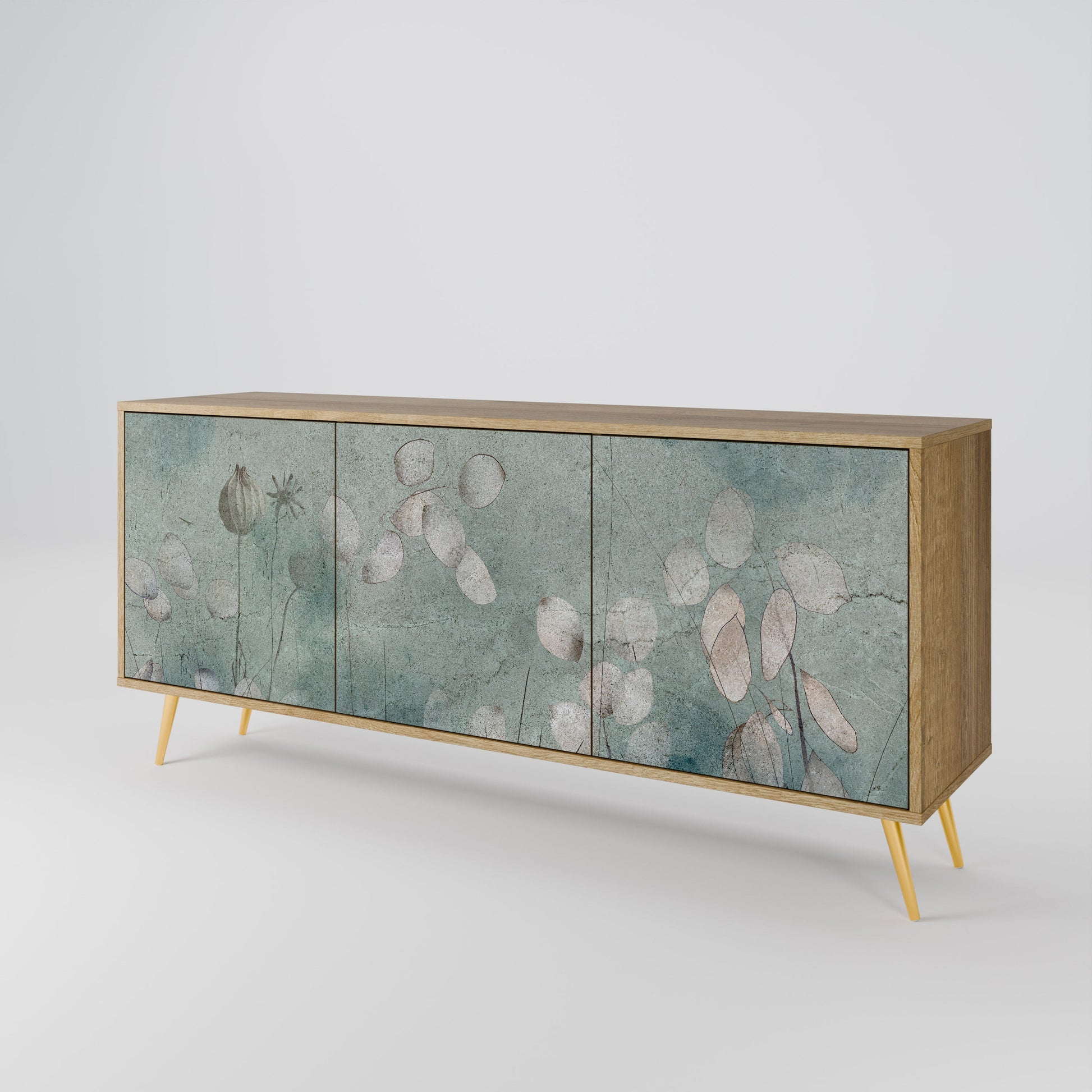 Buffet 3 portes NIGHT LADY effet chêne