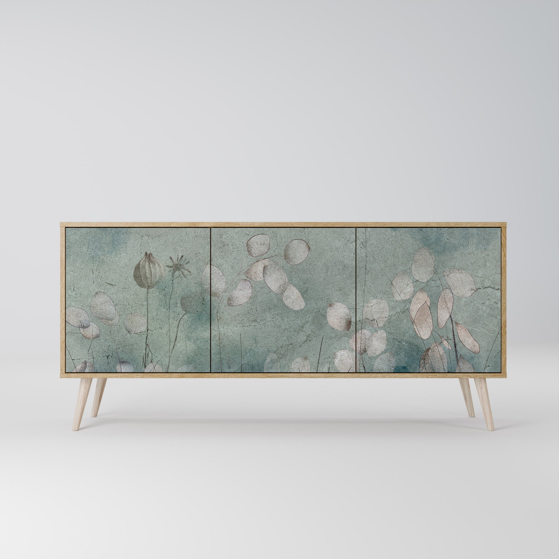 Buffet 3 portes NIGHT LADY effet chêne