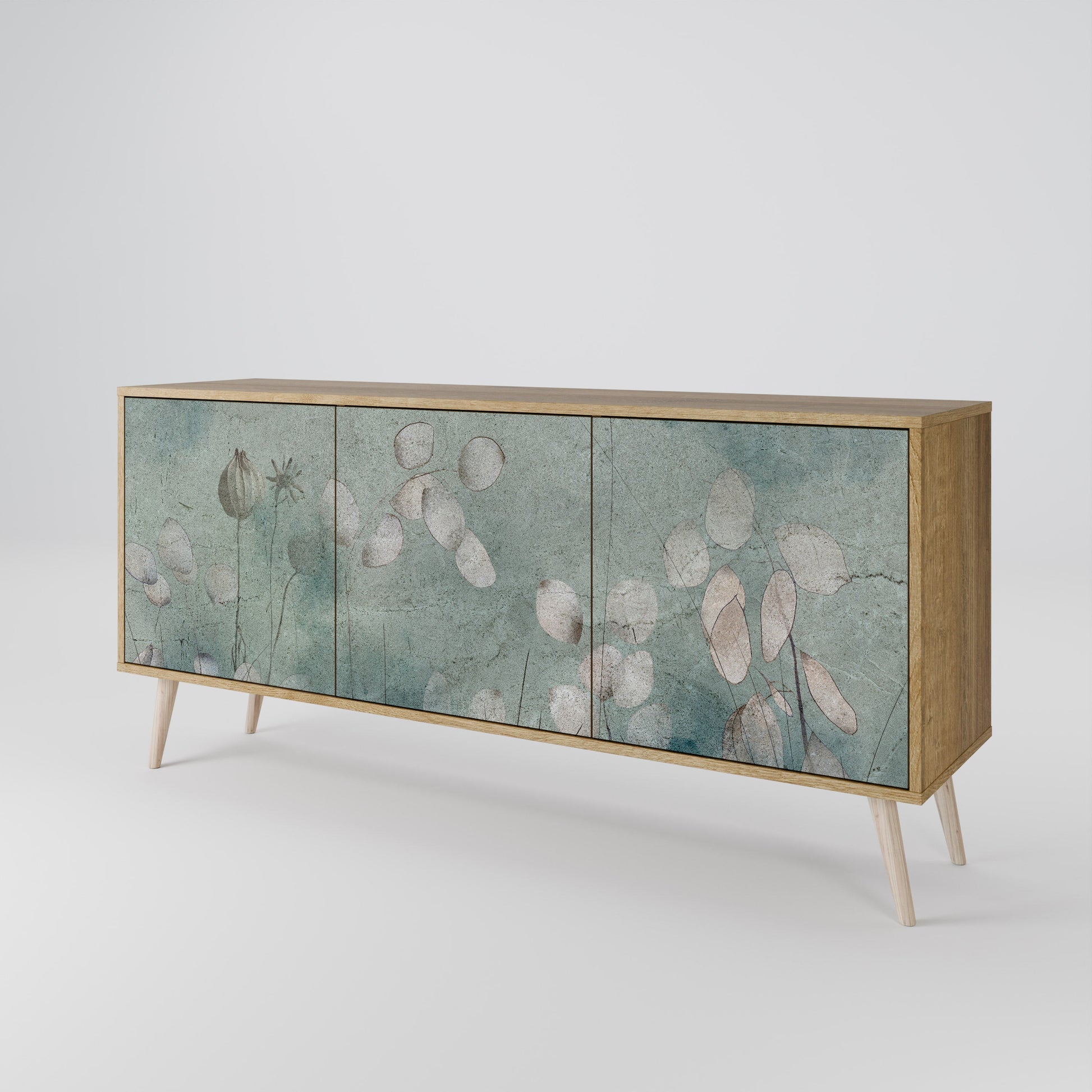 Buffet 3 portes NIGHT LADY effet chêne