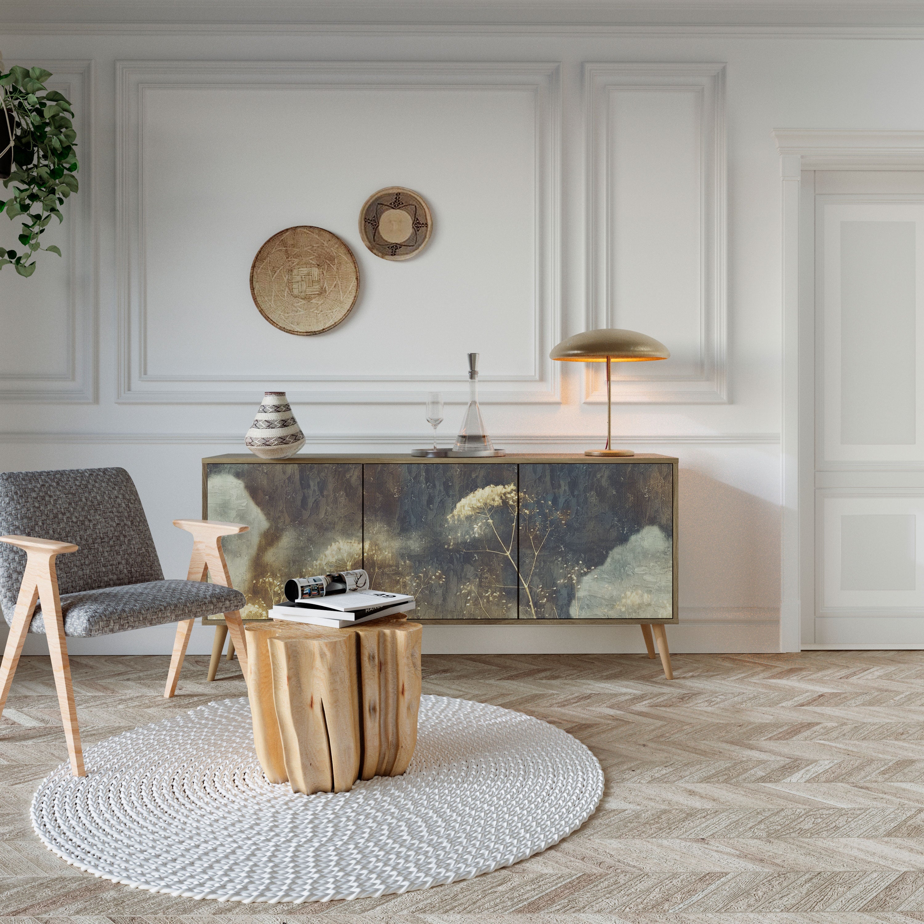 Buffet 3 portes GENTLE POWER effet chêne