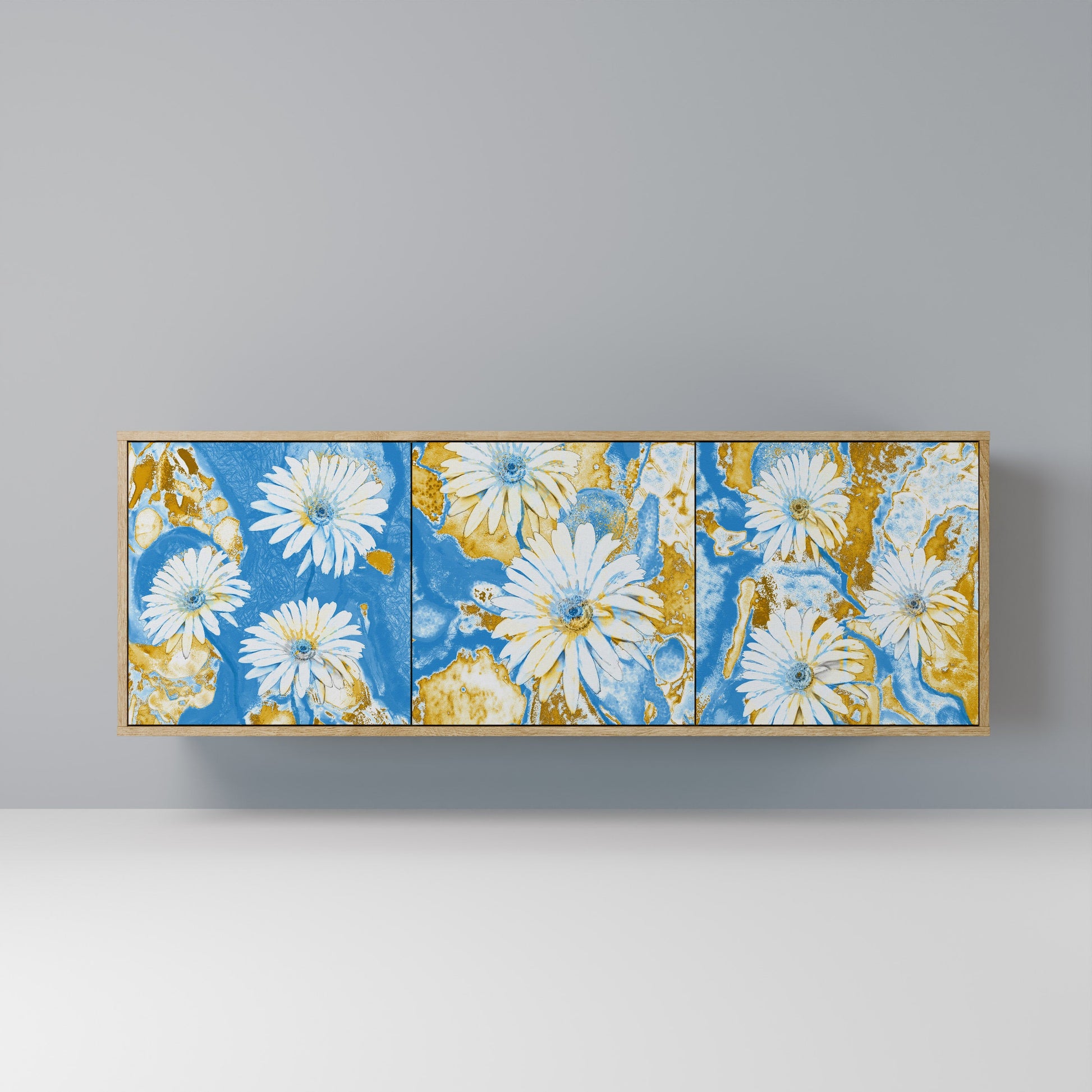 Buffet 3 portes DAISY LUXE effet chêne