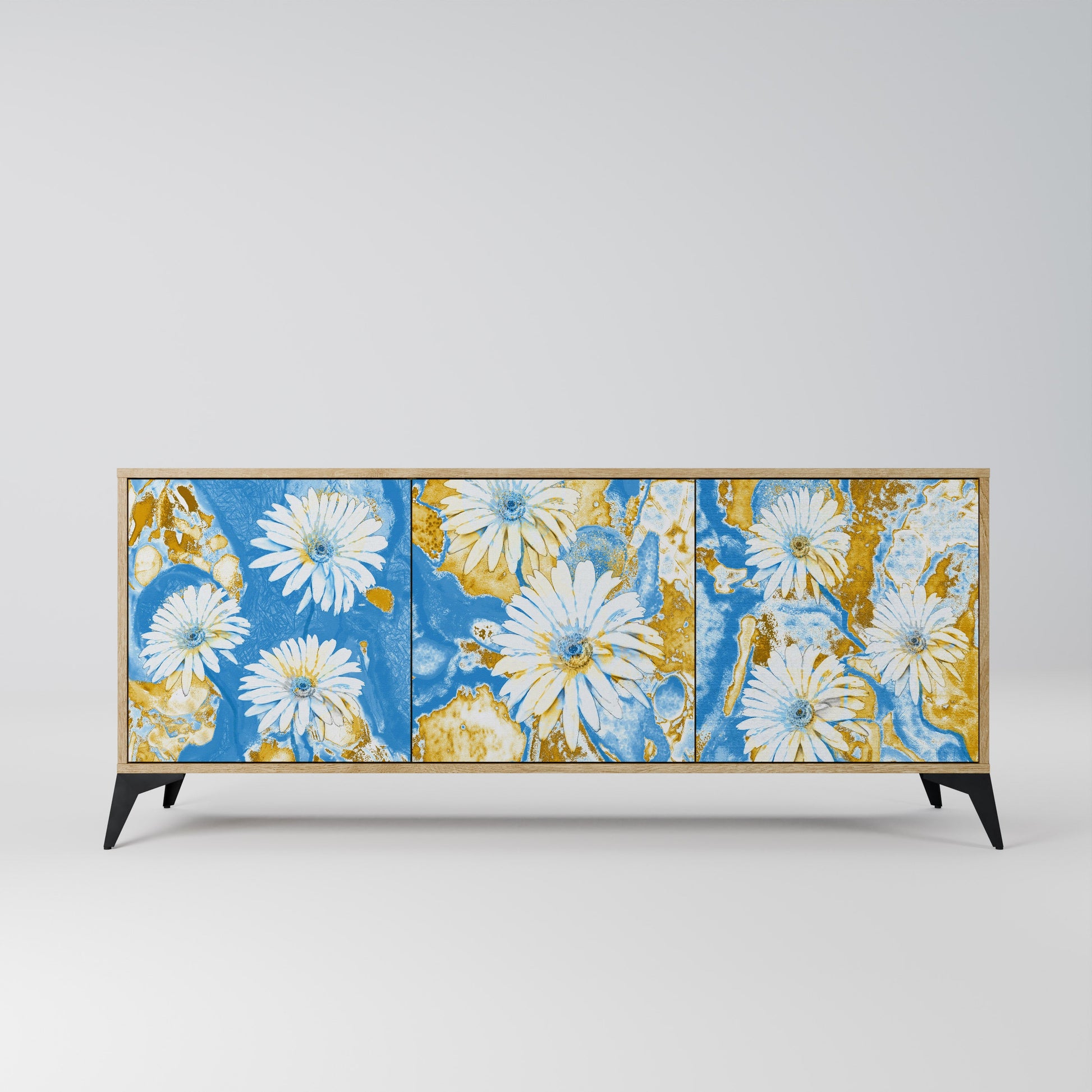 Buffet 3 portes DAISY LUXE effet chêne