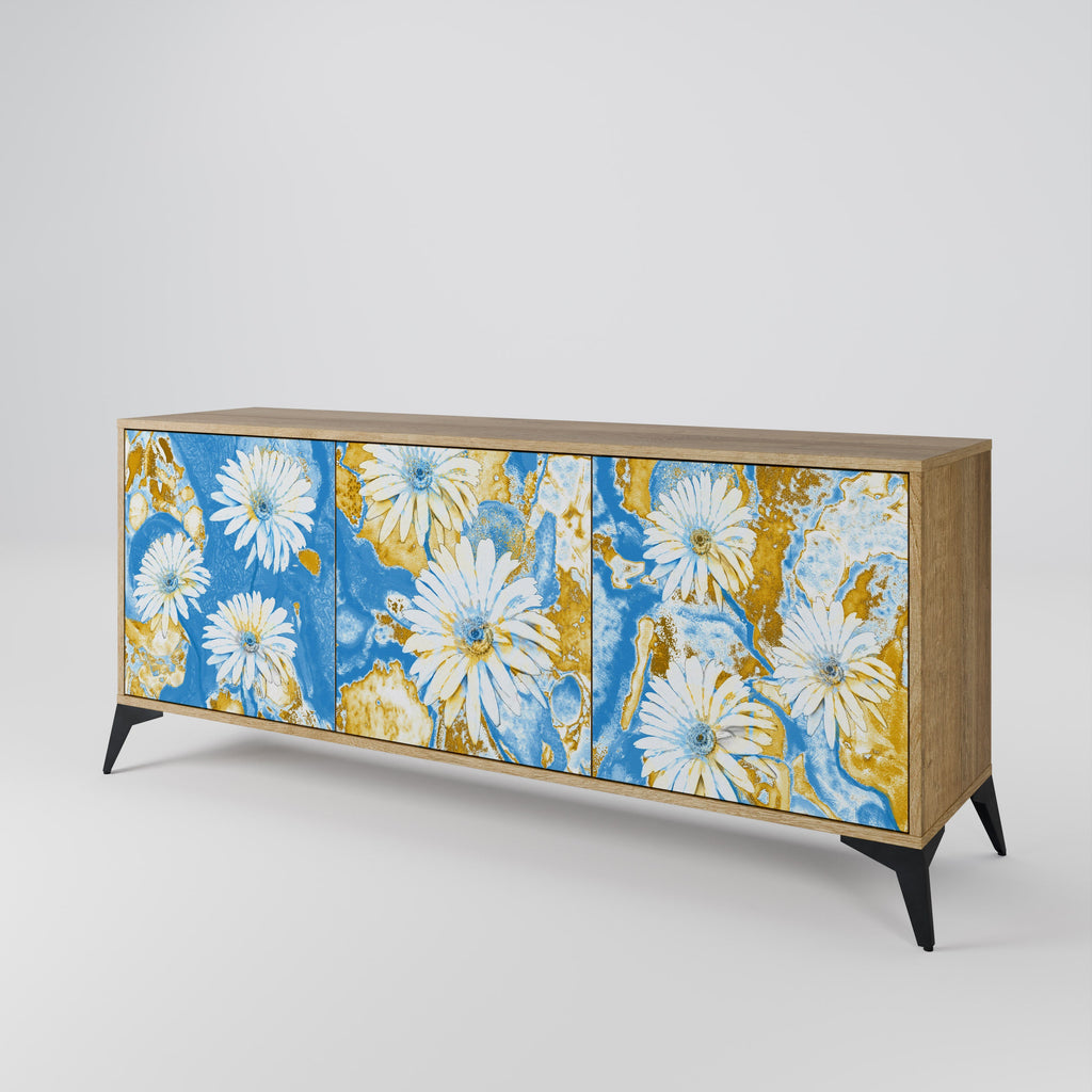 Buffet 3 portes DAISY LUXE effet chêne