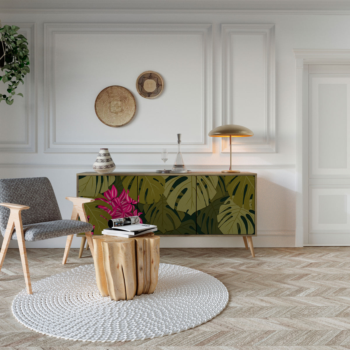 TROPICAL BEAUTY 3-Door Sideboard