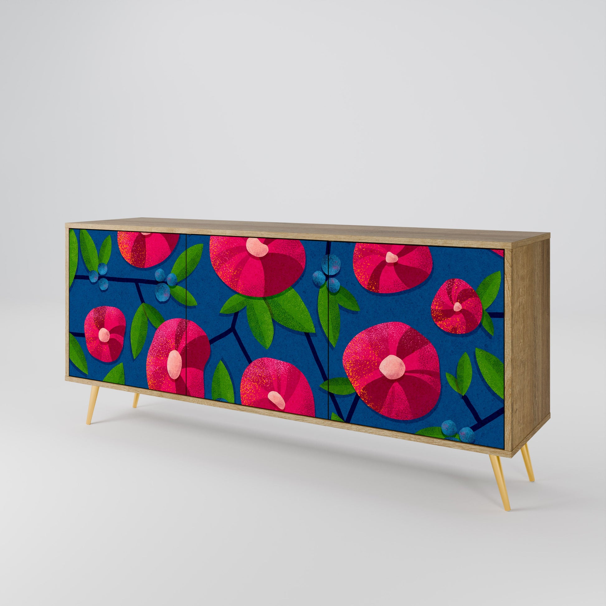 Buffet 3 portes effet chêne SPRING THOUGHTS
