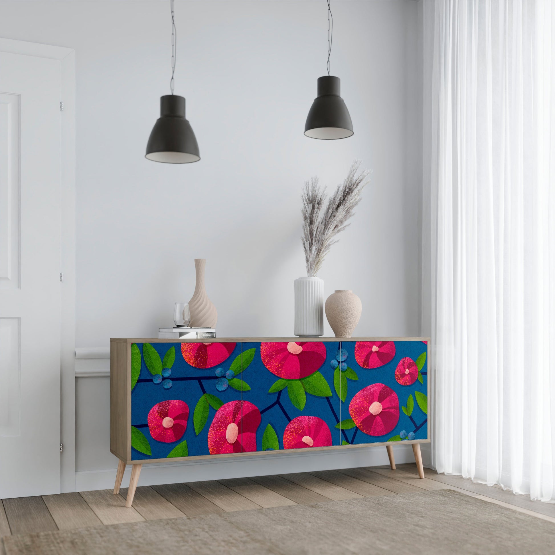 Buffet 3 portes effet chêne SPRING THOUGHTS