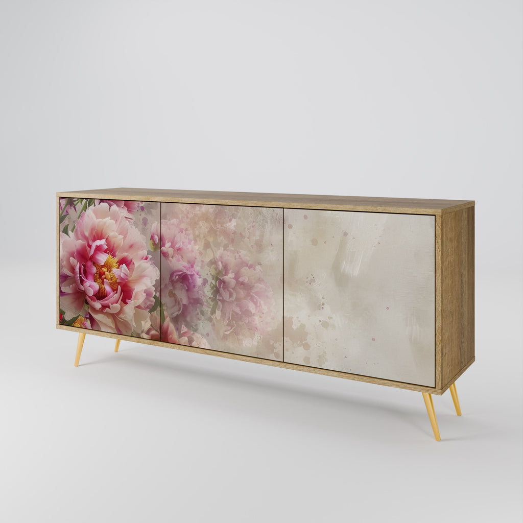 Buffet 3 portes PEONY WHISPER effet chêne