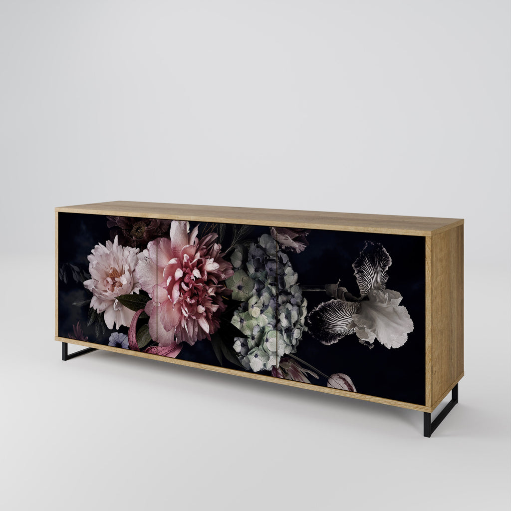 Buffet 3 portes PURE BLOSSOM effet chêne