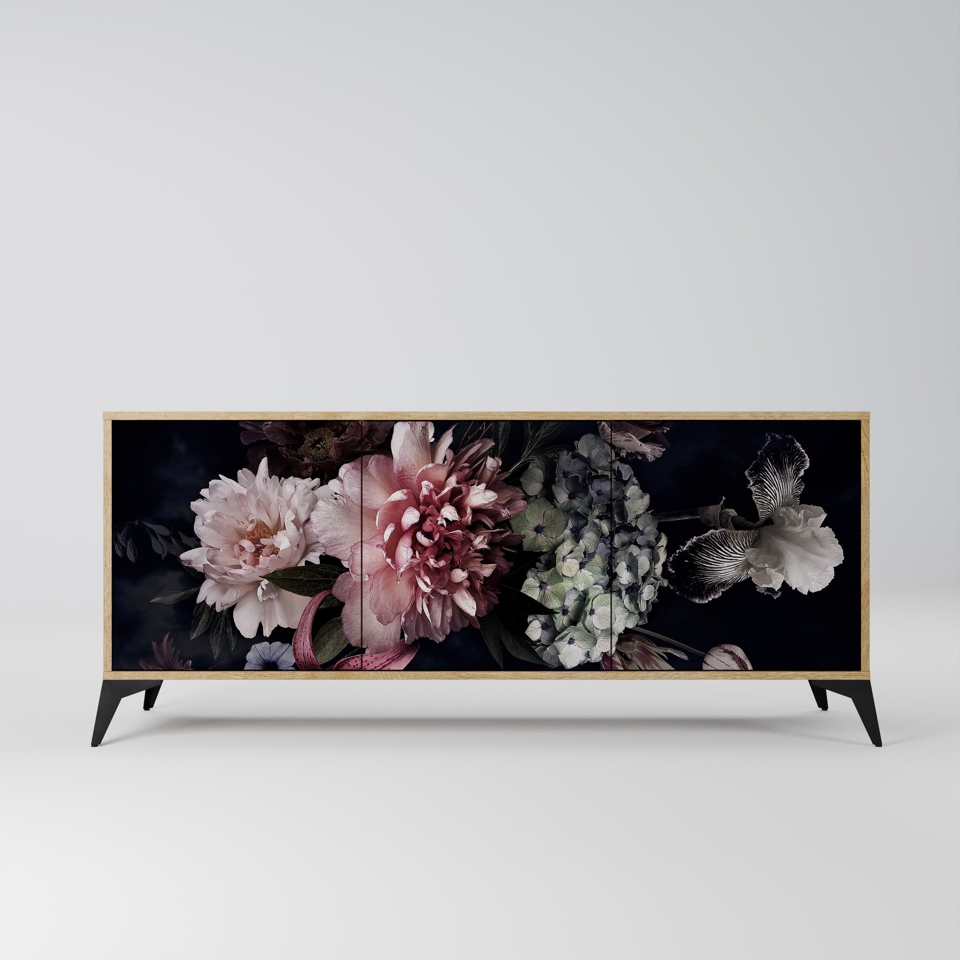 Buffet 3 portes PURE BLOSSOM effet chêne
