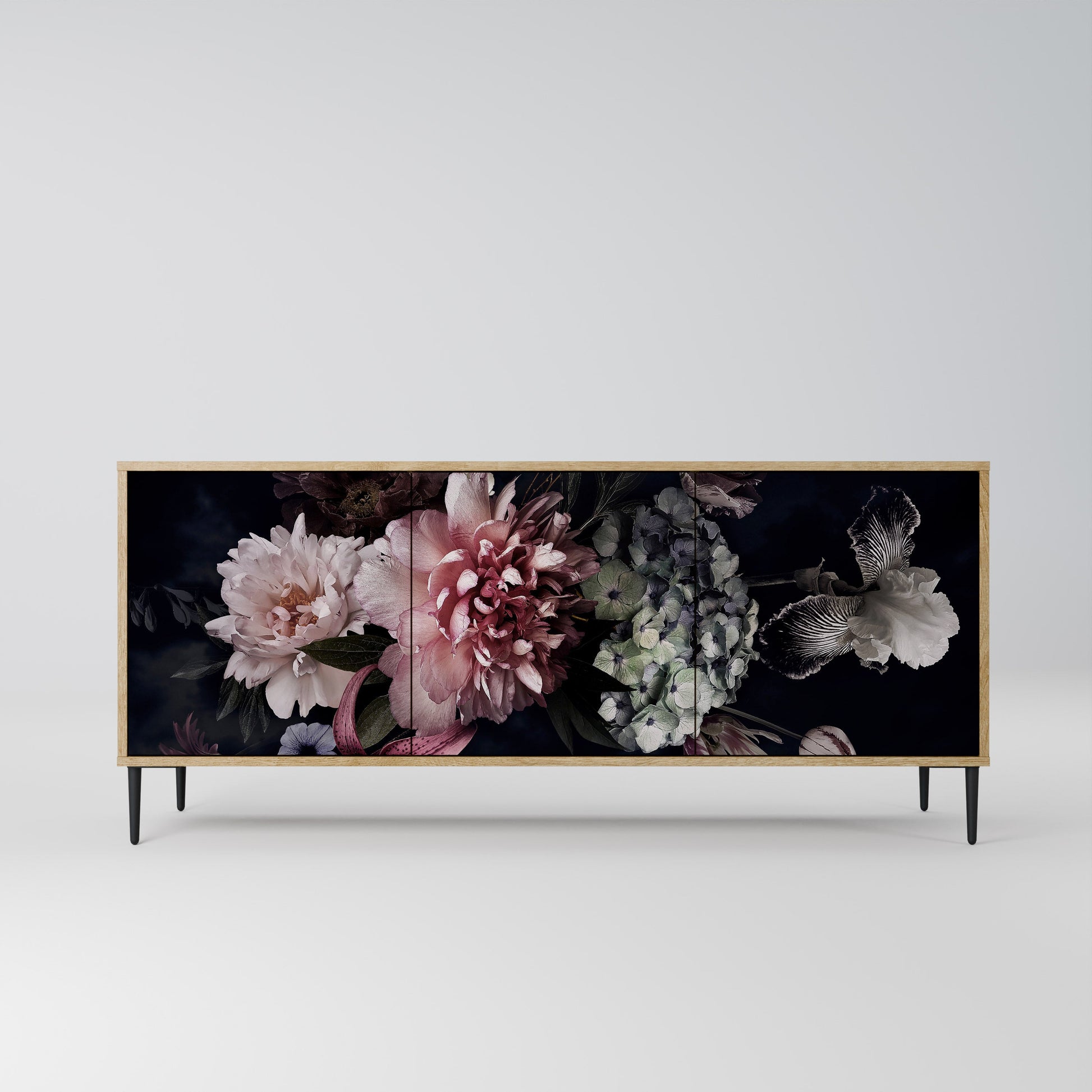 Buffet 3 portes PURE BLOSSOM effet chêne