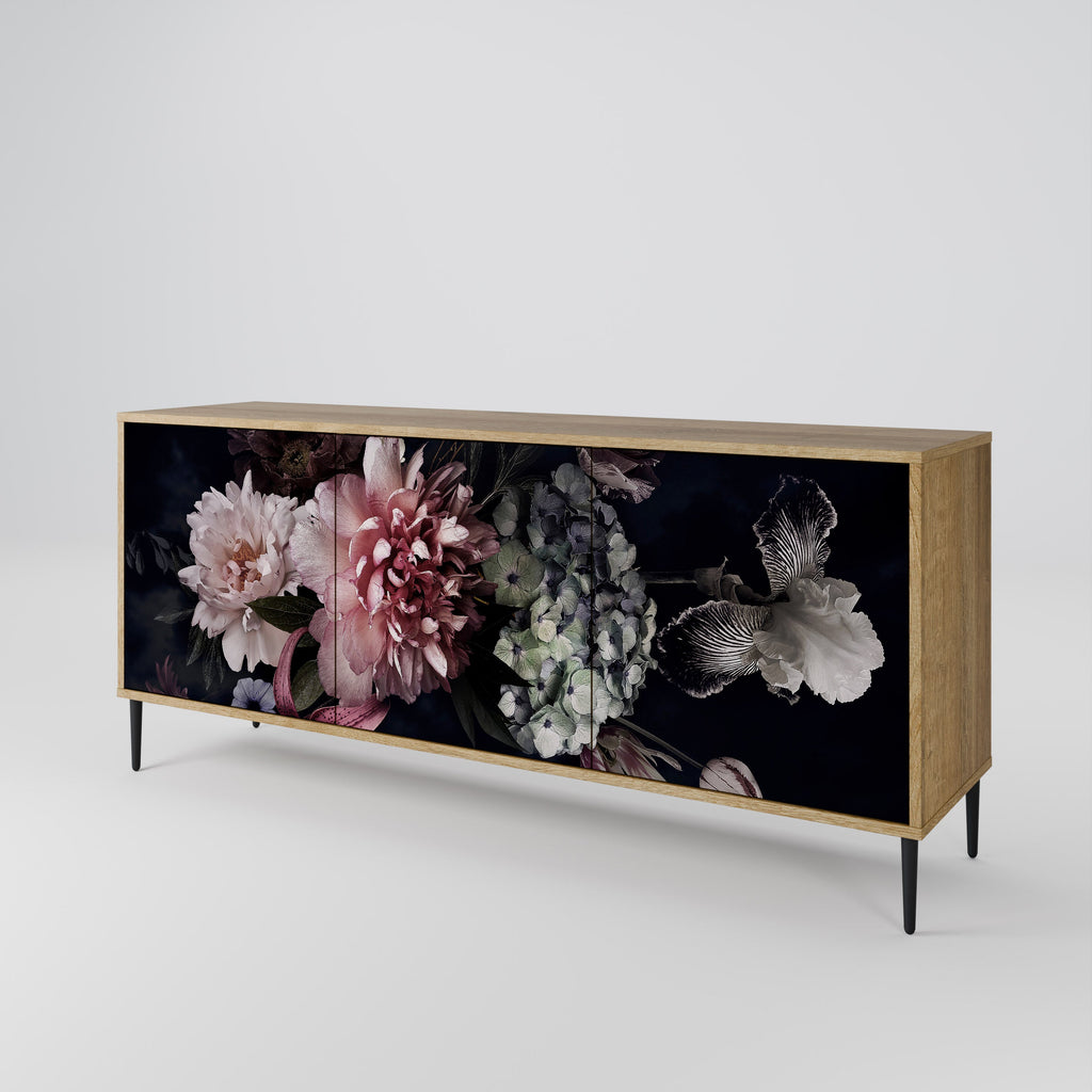 Buffet 3 portes PURE BLOSSOM effet chêne
