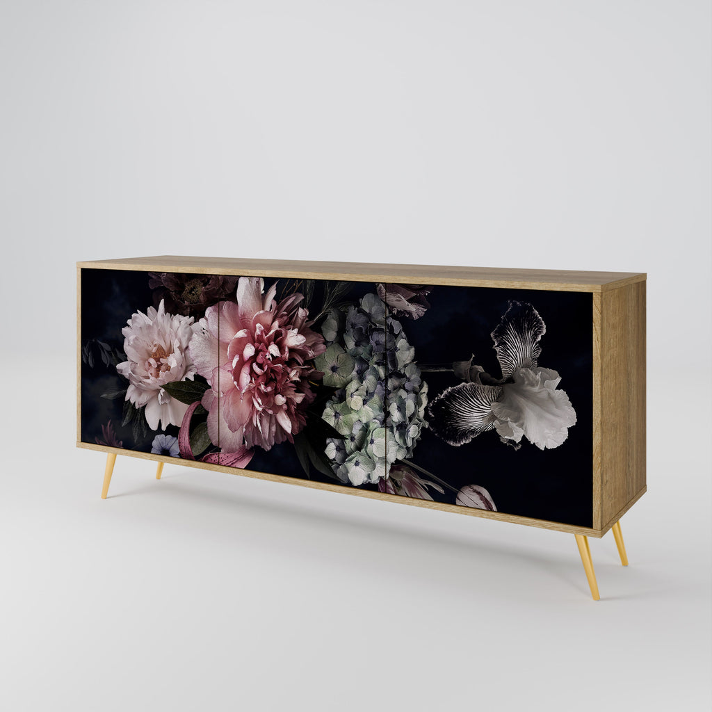 Buffet 3 portes PURE BLOSSOM effet chêne