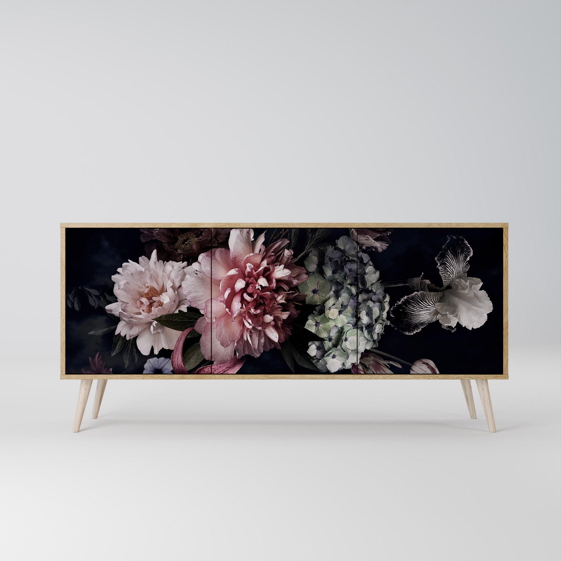 Buffet 3 portes PURE BLOSSOM effet chêne