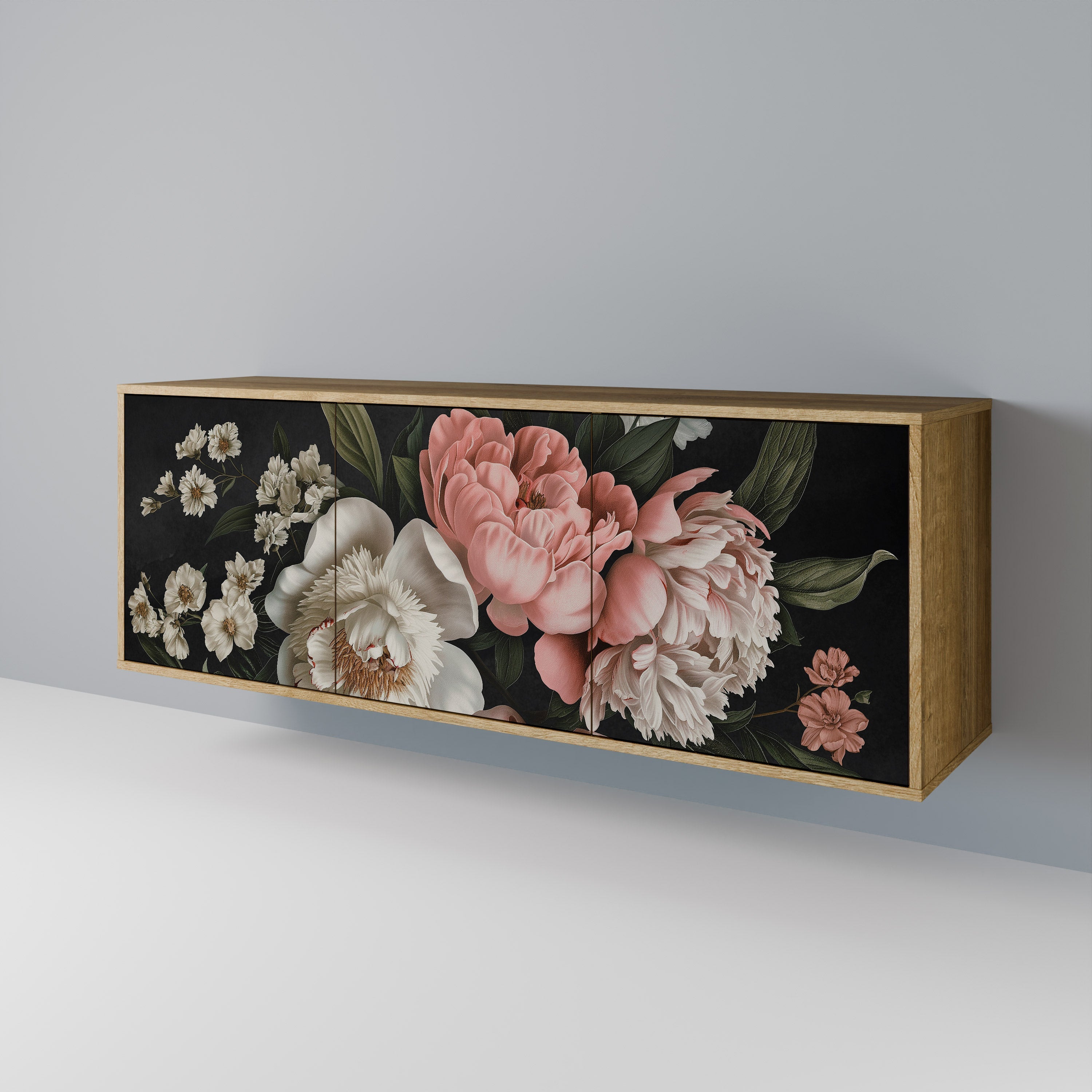 Buffet 3 portes LUSH ELEGANCE effet chêne