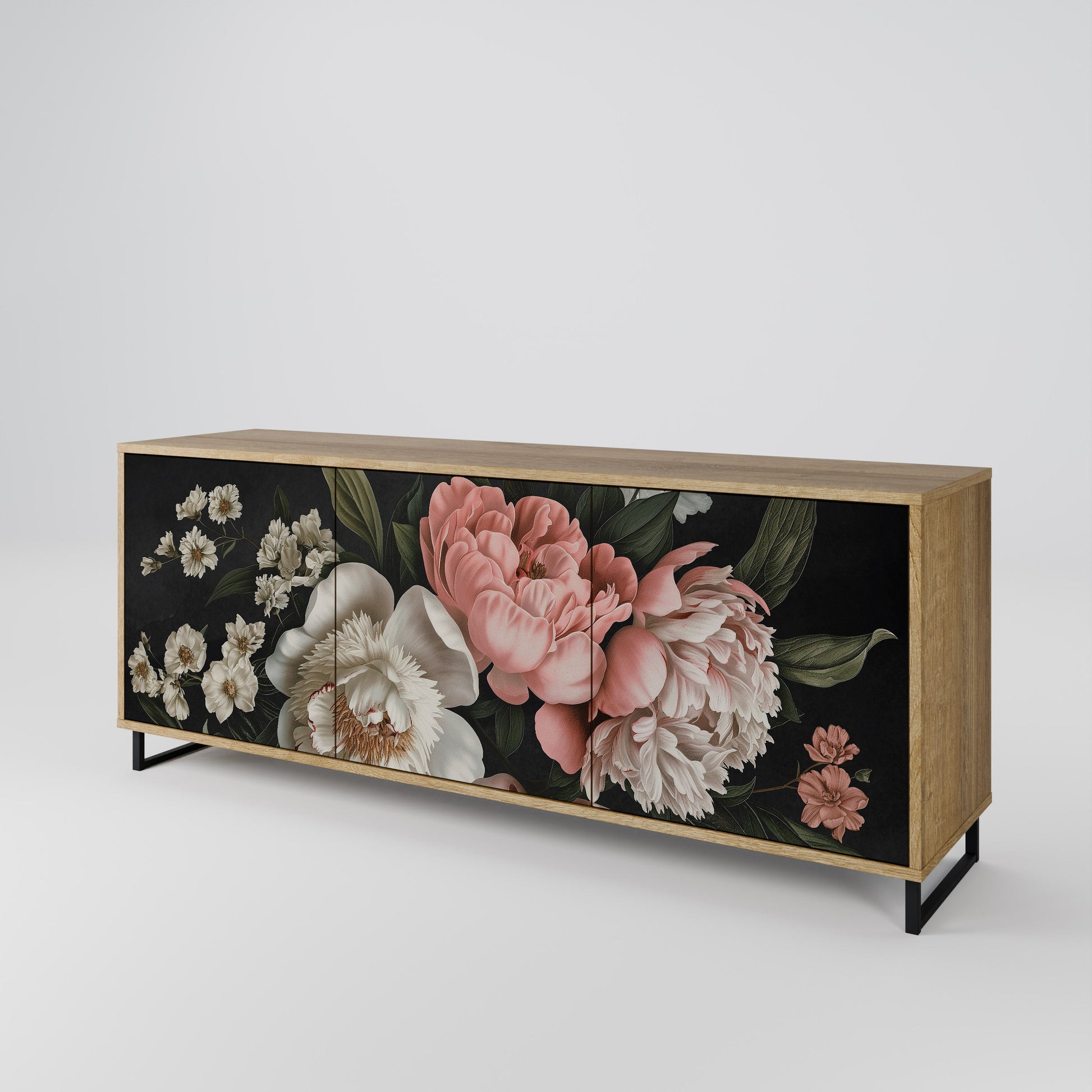 Buffet 3 portes LUSH ELEGANCE effet chêne