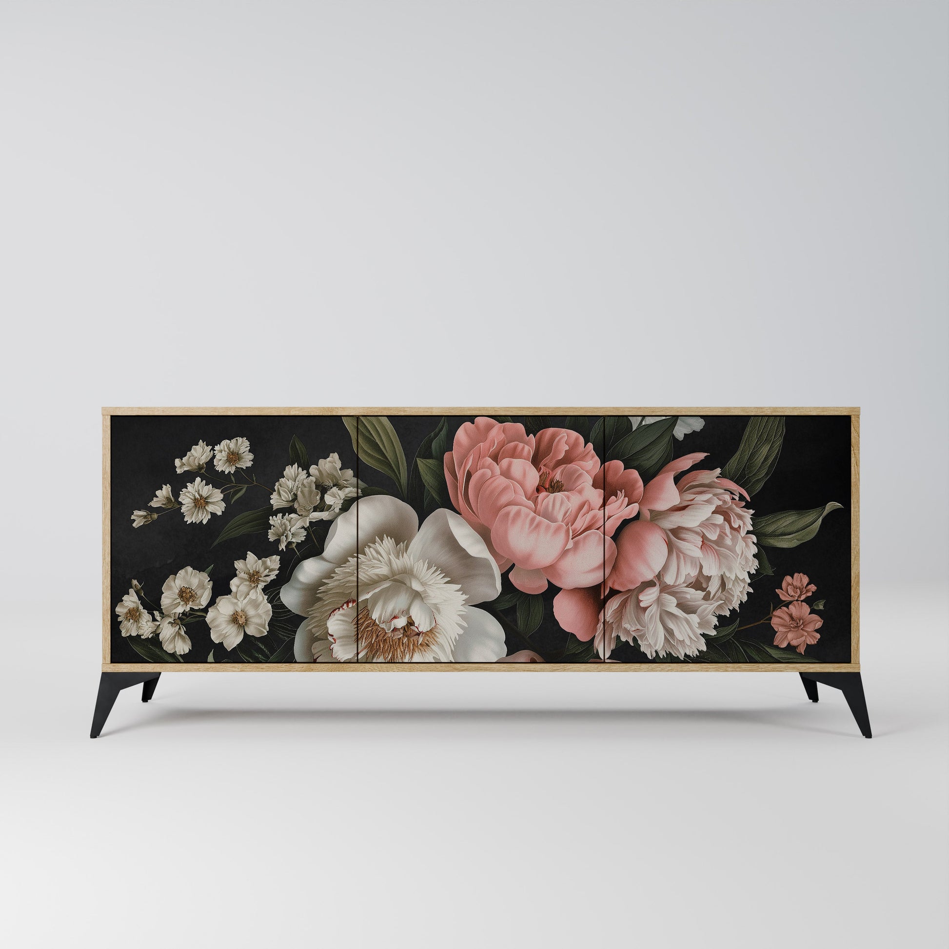 Buffet 3 portes LUSH ELEGANCE effet chêne