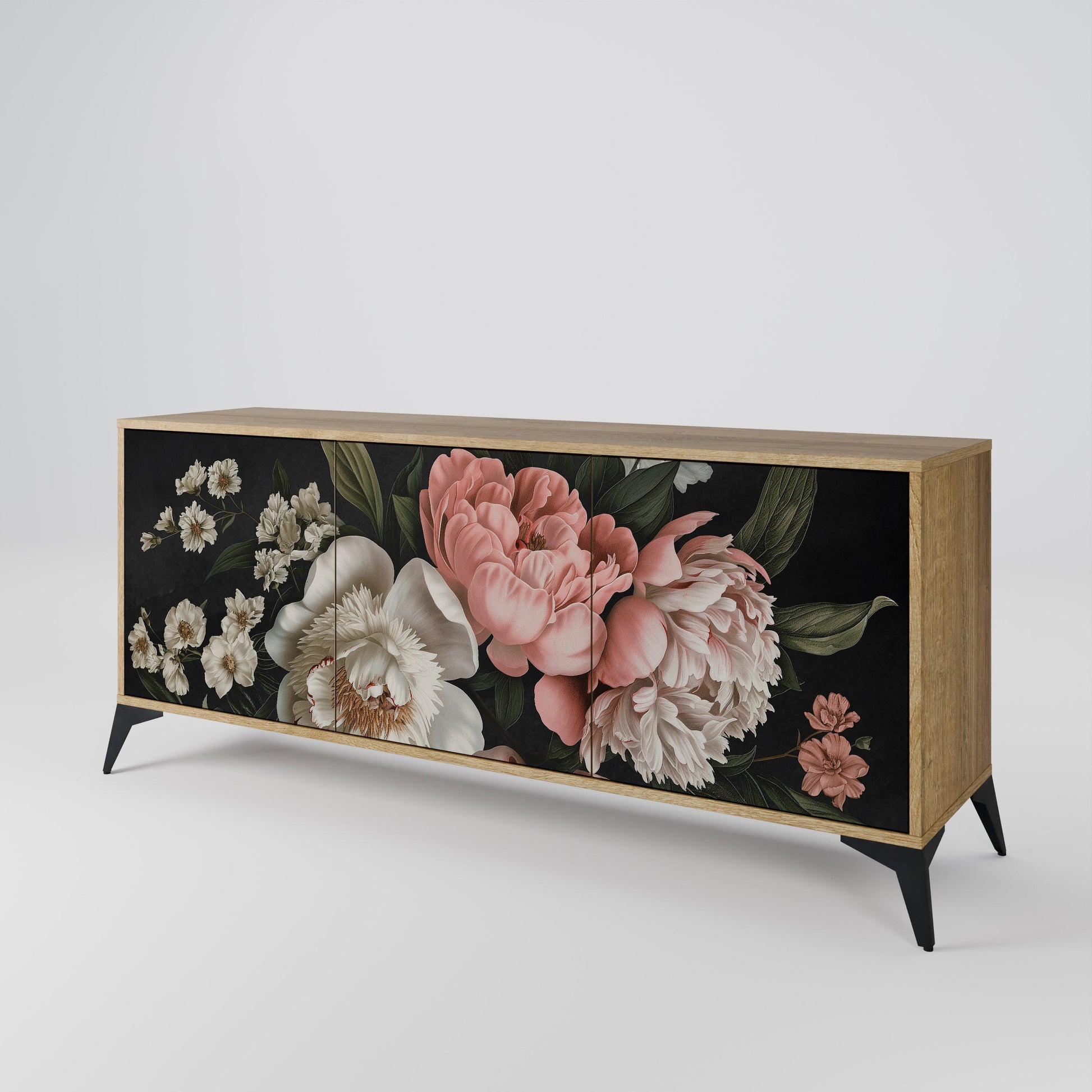 Buffet 3 portes LUSH ELEGANCE effet chêne