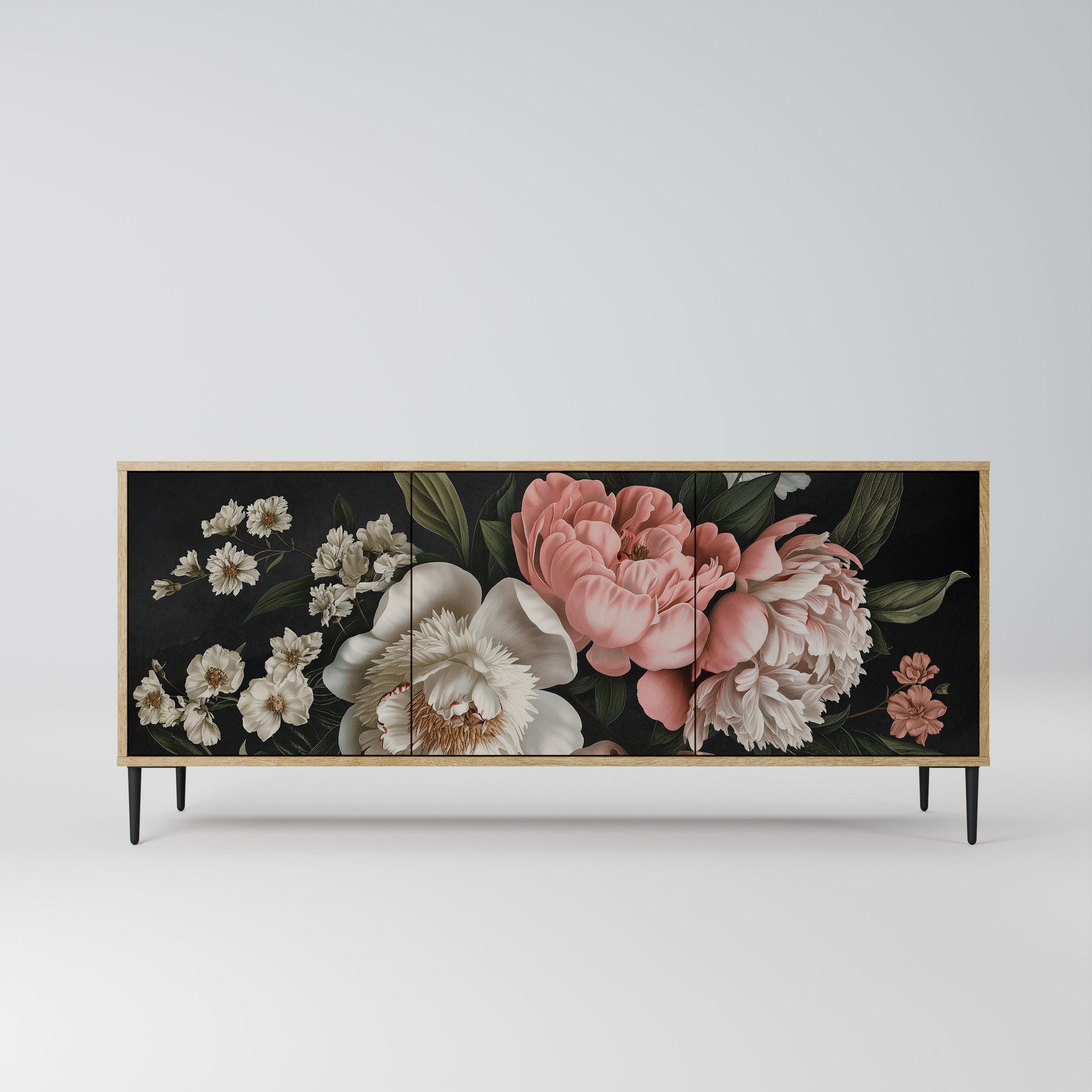 Buffet 3 portes LUSH ELEGANCE effet chêne