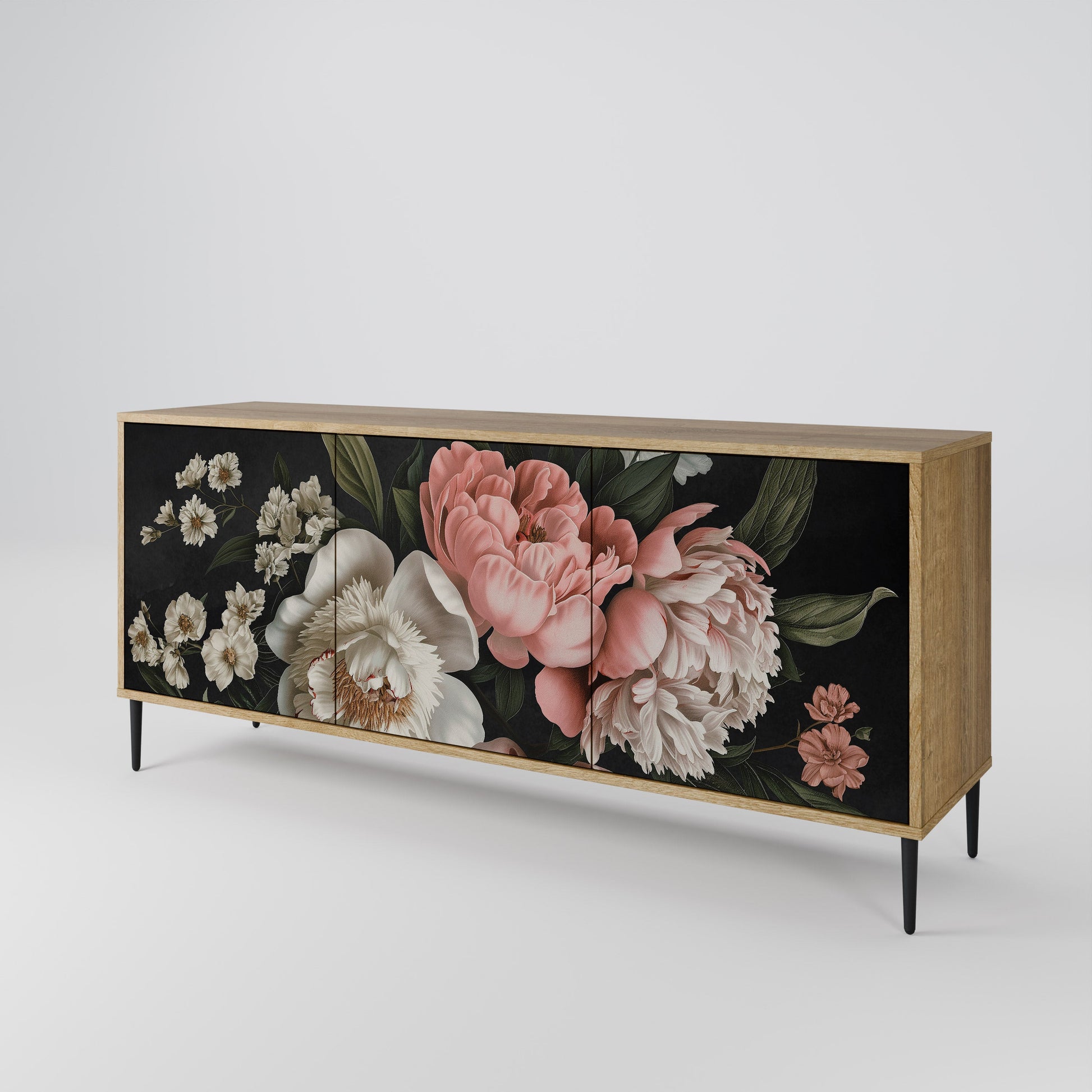 Buffet 3 portes LUSH ELEGANCE effet chêne