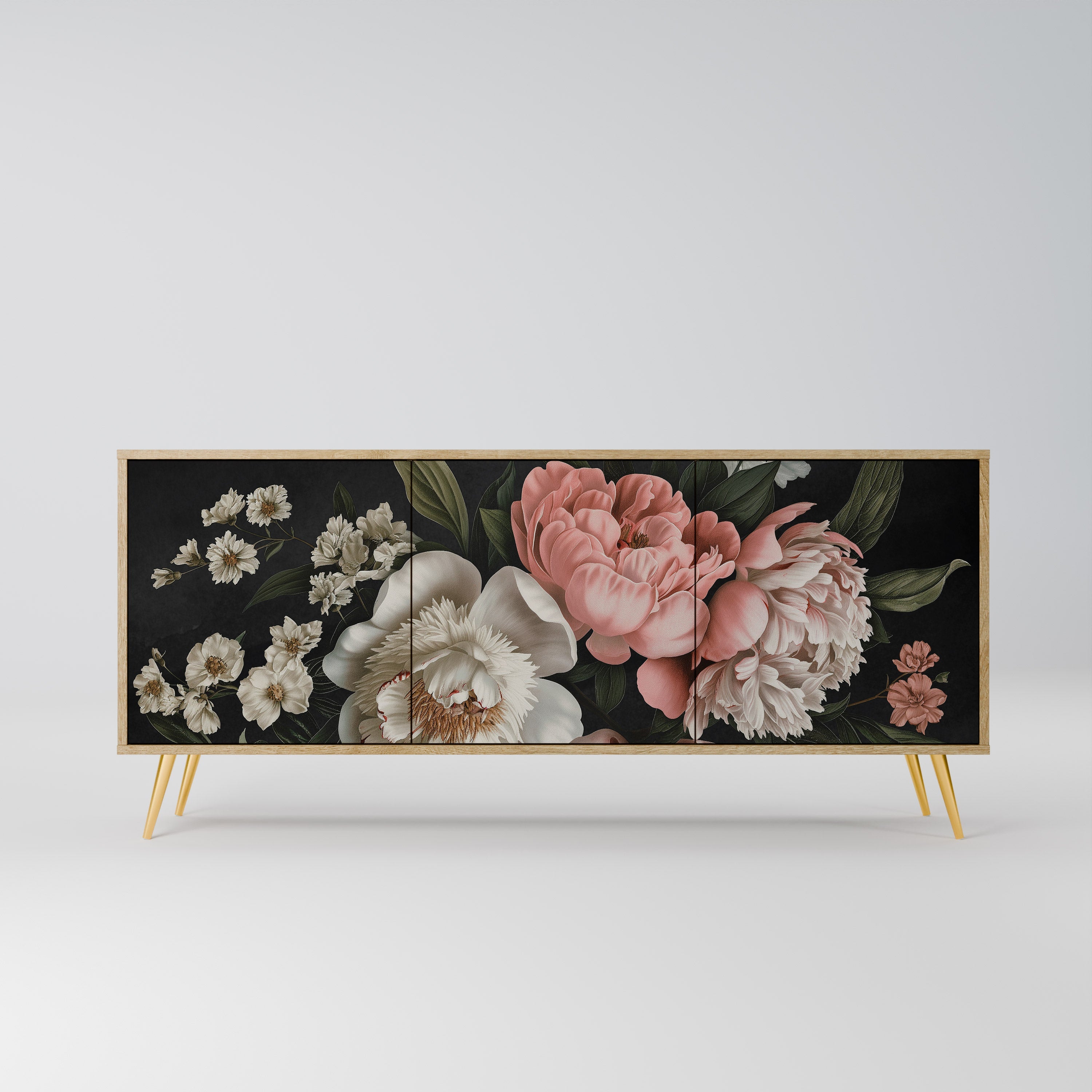 Buffet 3 portes LUSH ELEGANCE effet chêne