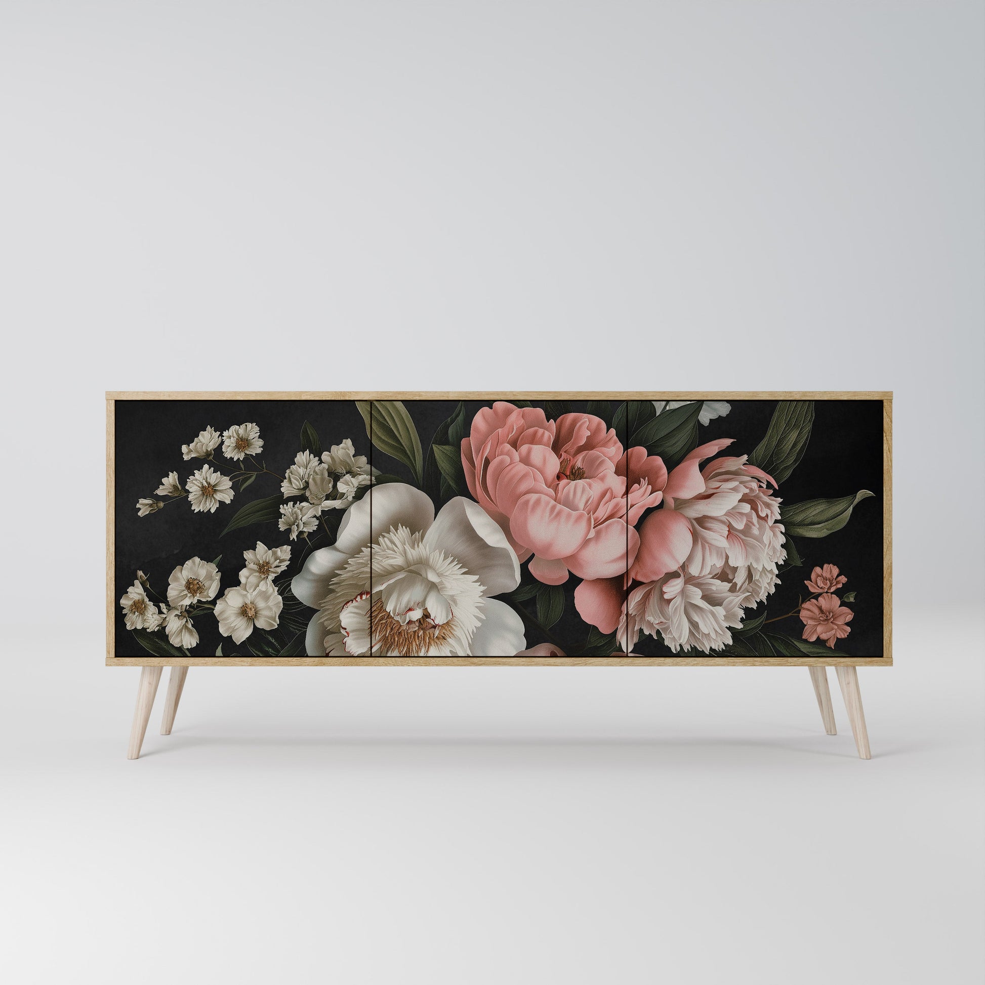 Buffet 3 portes LUSH ELEGANCE effet chêne