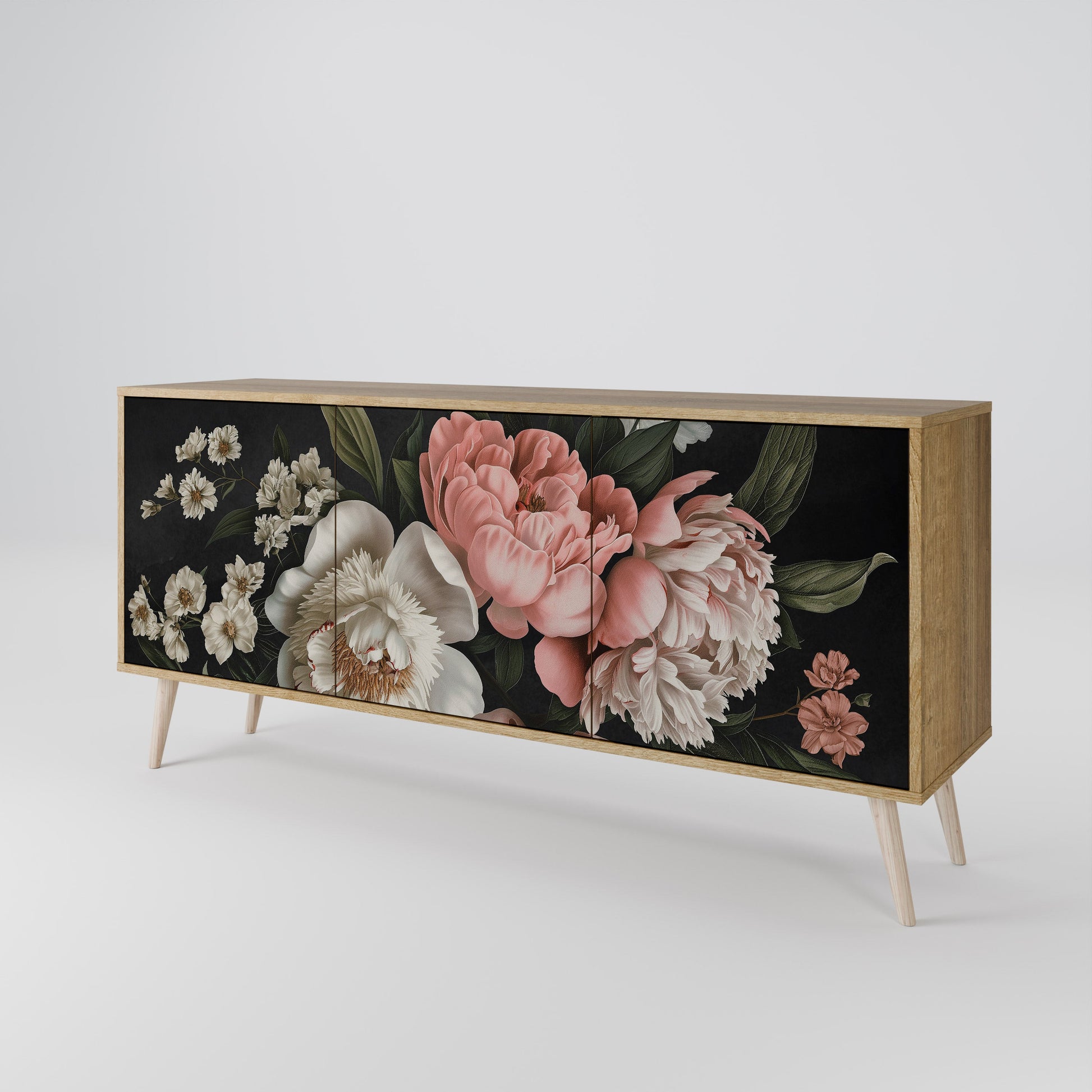 Buffet 3 portes LUSH ELEGANCE effet chêne