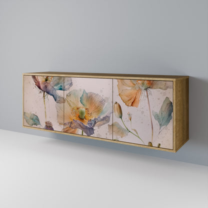 SOFTEN POPPY 3-Door Sideboard